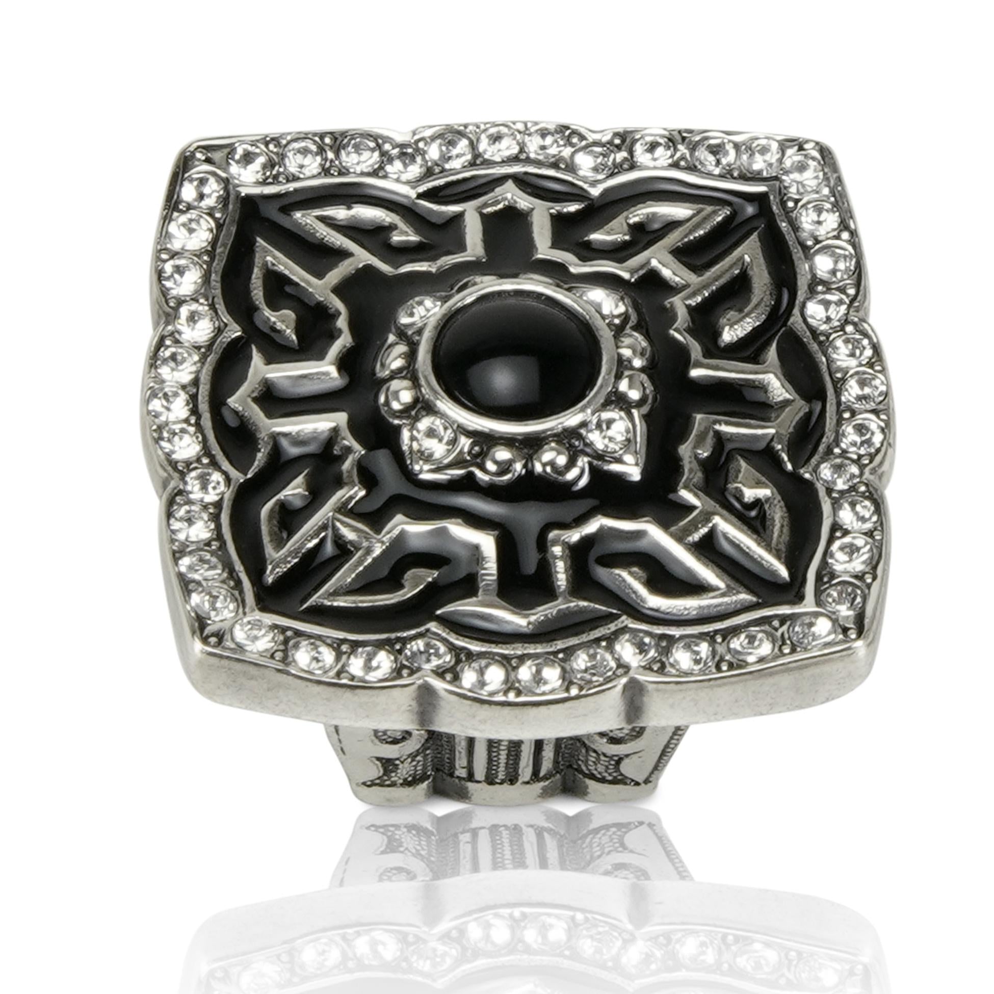burnish silver knob