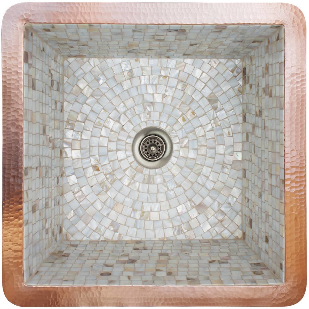 unfinished copper rim sink