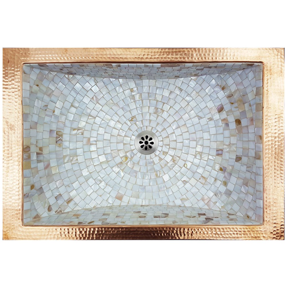 unfinished copper rim sink