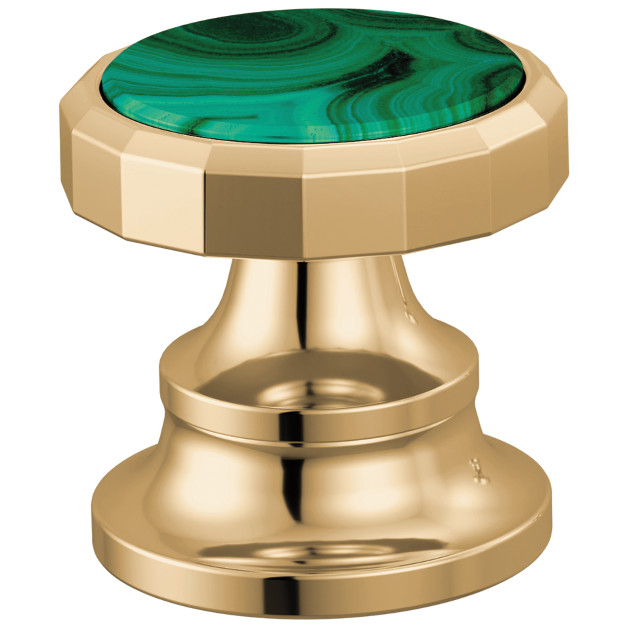 Brizo Beauclere Widespread Lavatory Wheel Handle Kit with Malachite Insert