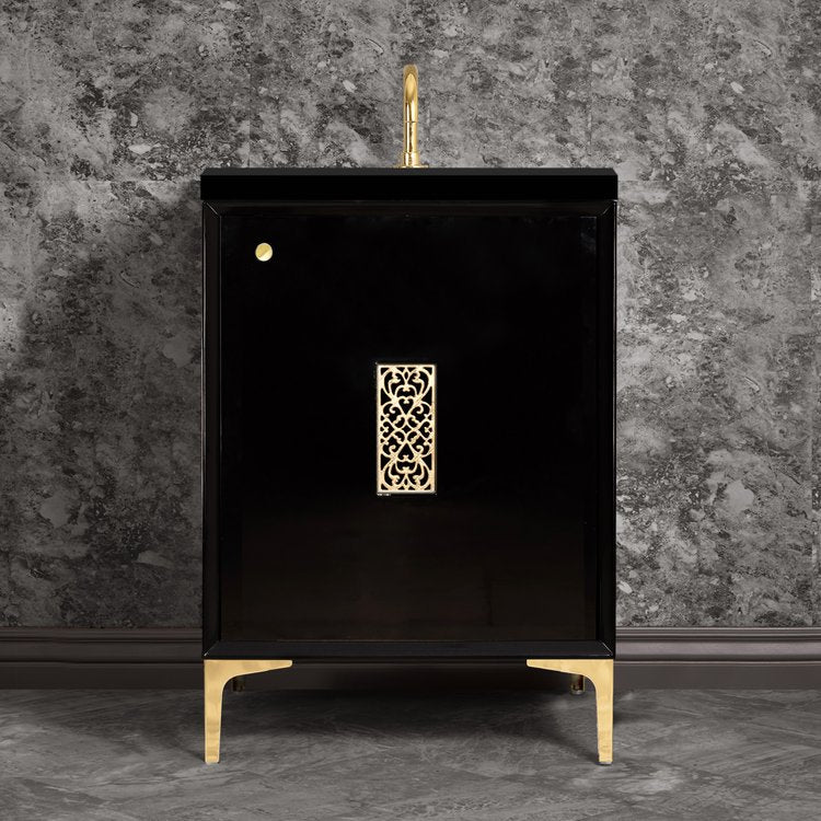 polished brass vanity