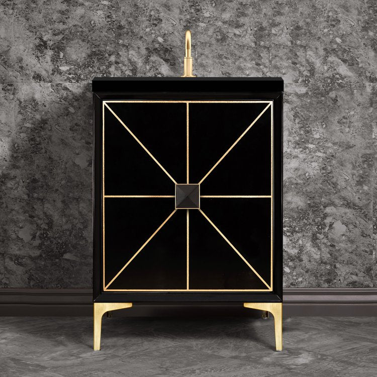 satin brass vanity