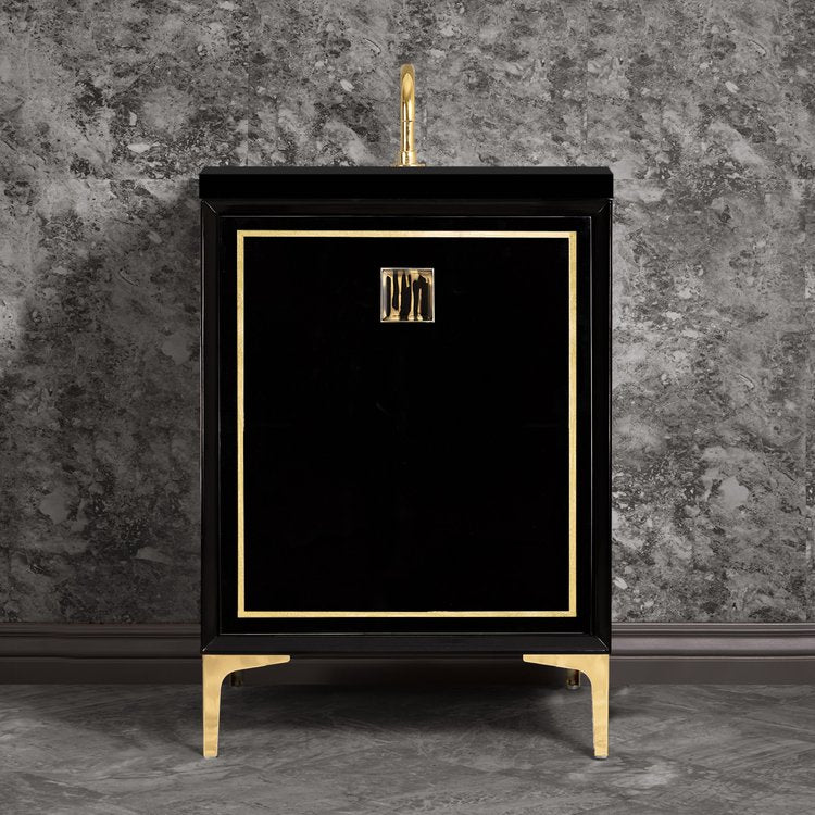 polished brass vanity