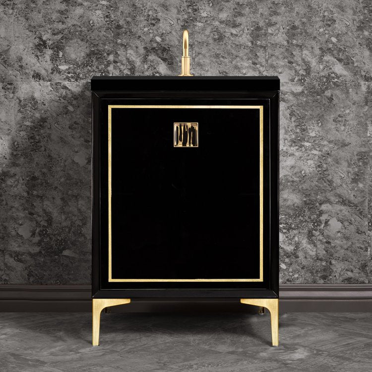 satin brass vanity