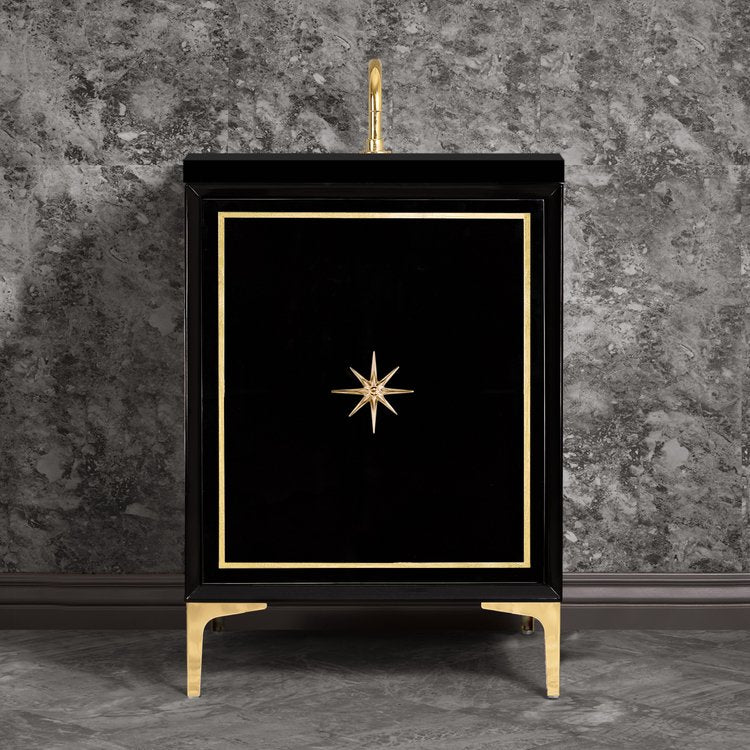 polished brass vanity