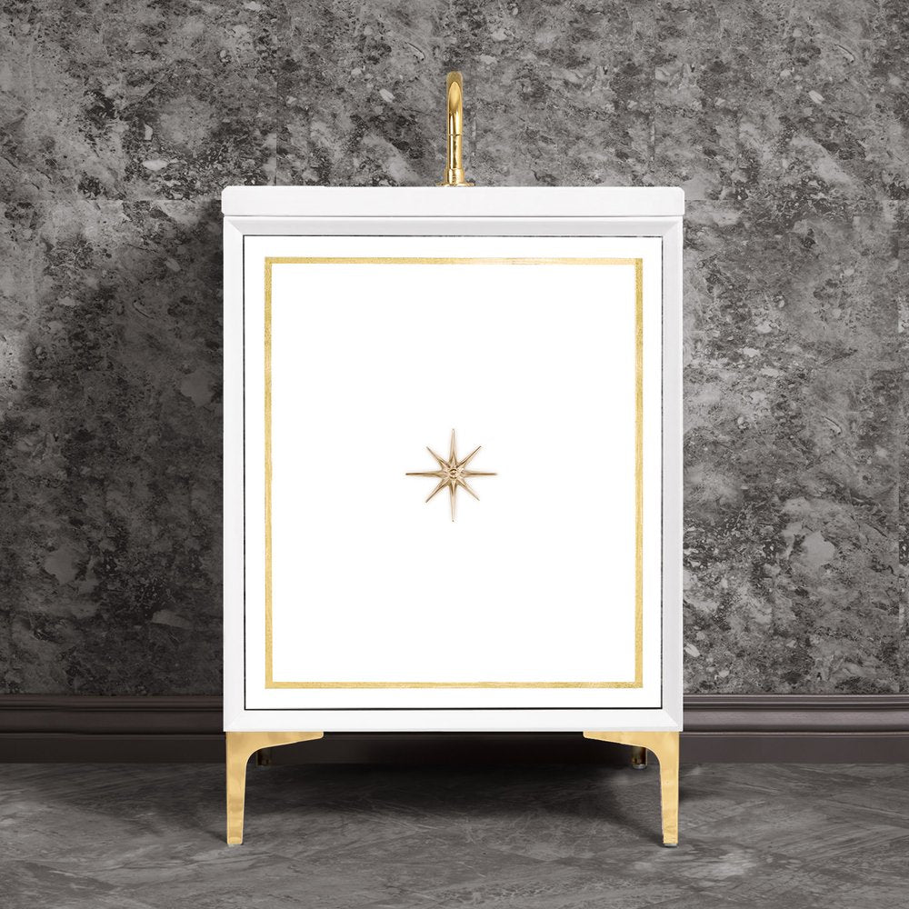 polished brass vanity