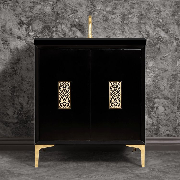 polished brass vanity