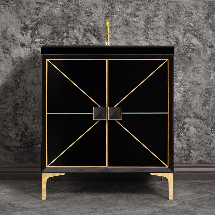polished brass vanity