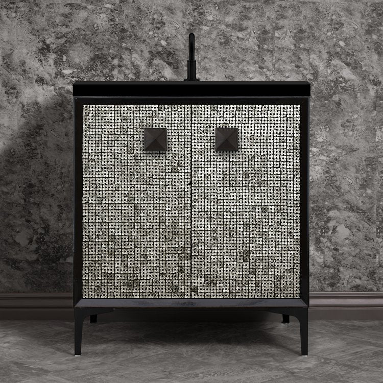matte black vanity