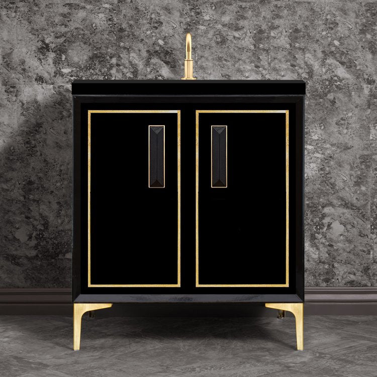 satin brass vanity