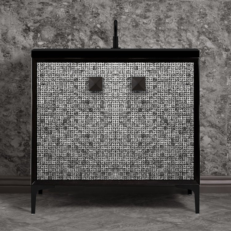 matte black vanity