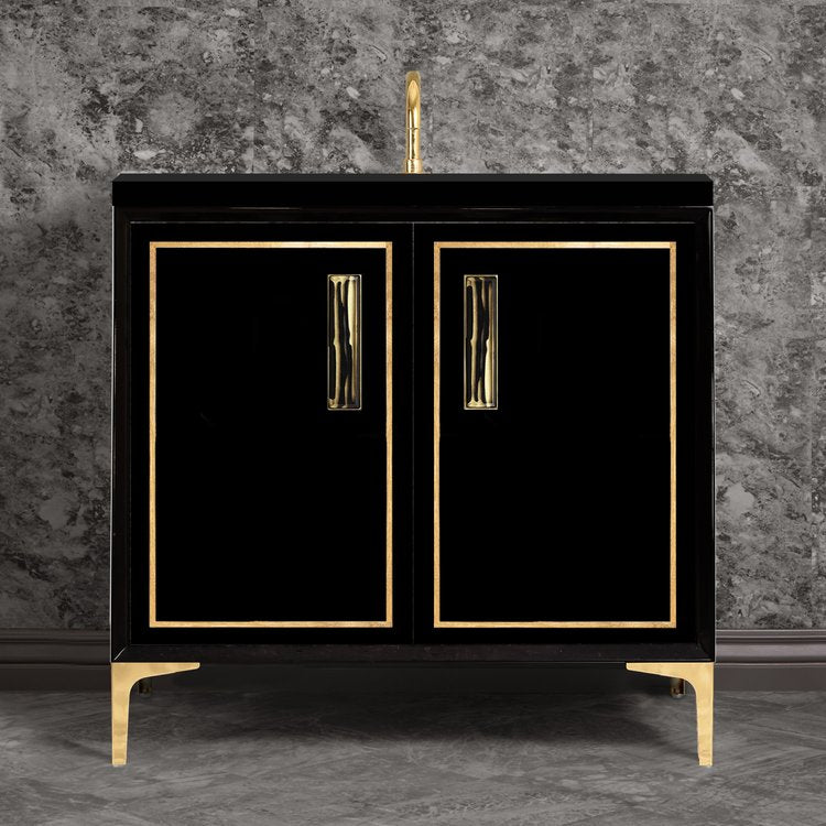polished brass vanity