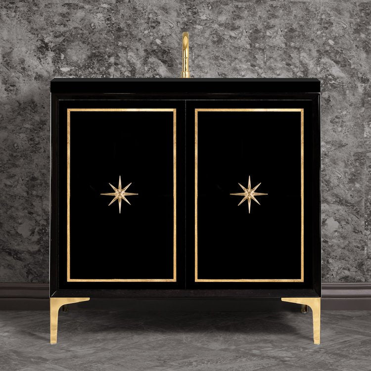 polished brass vanity