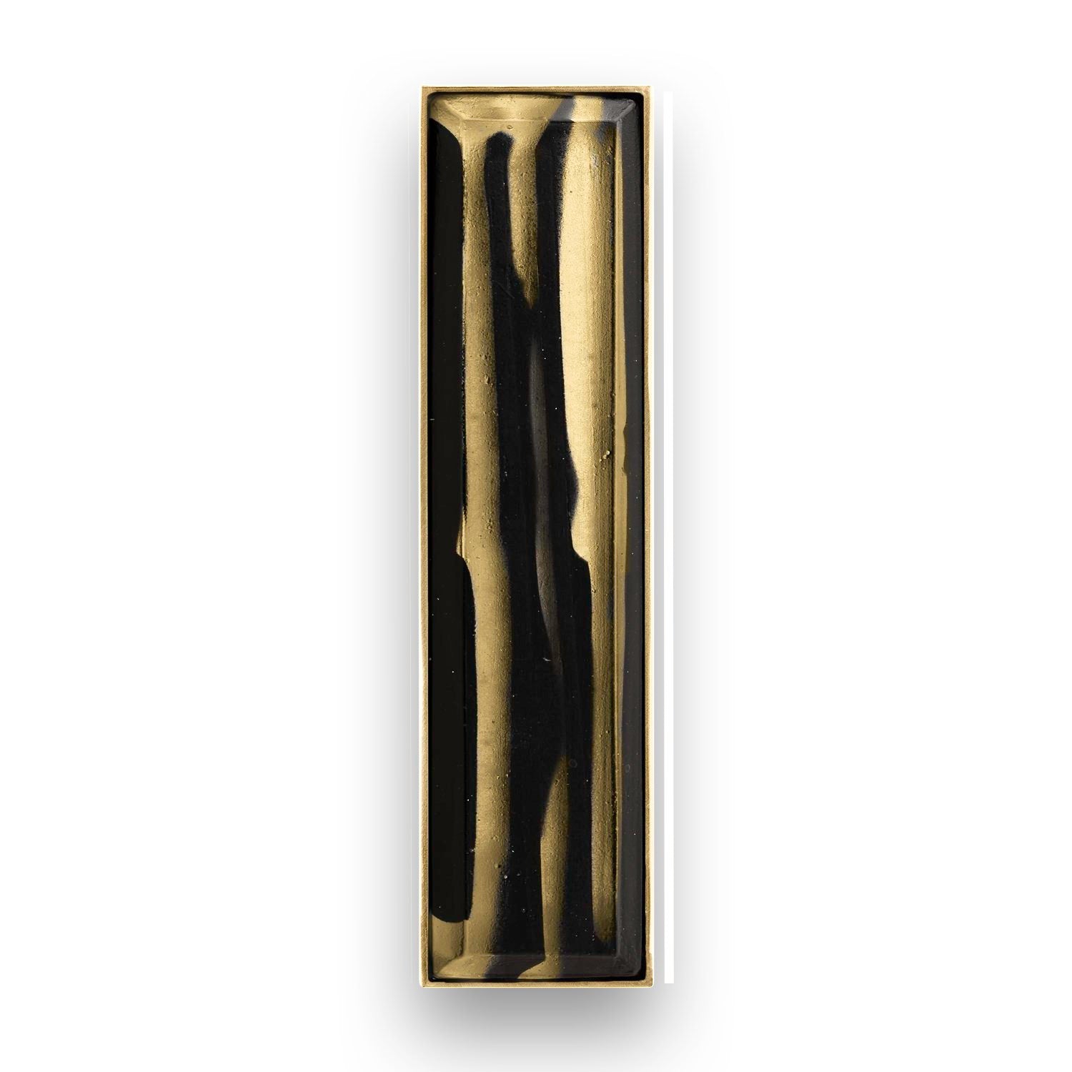Linkasink 8" Artisan Glass Prism Hardware with Black Tiger Glass