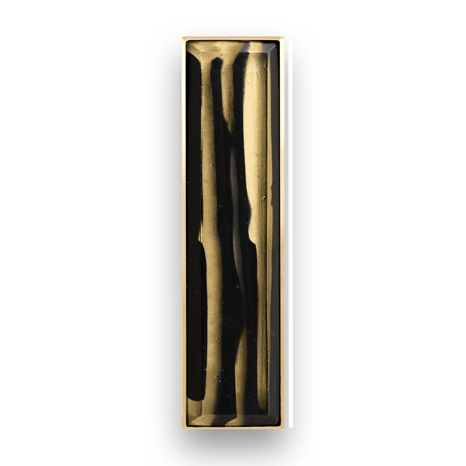 Linkasink 8" Artisan Glass Prism Hardware with Black Tiger Glass
