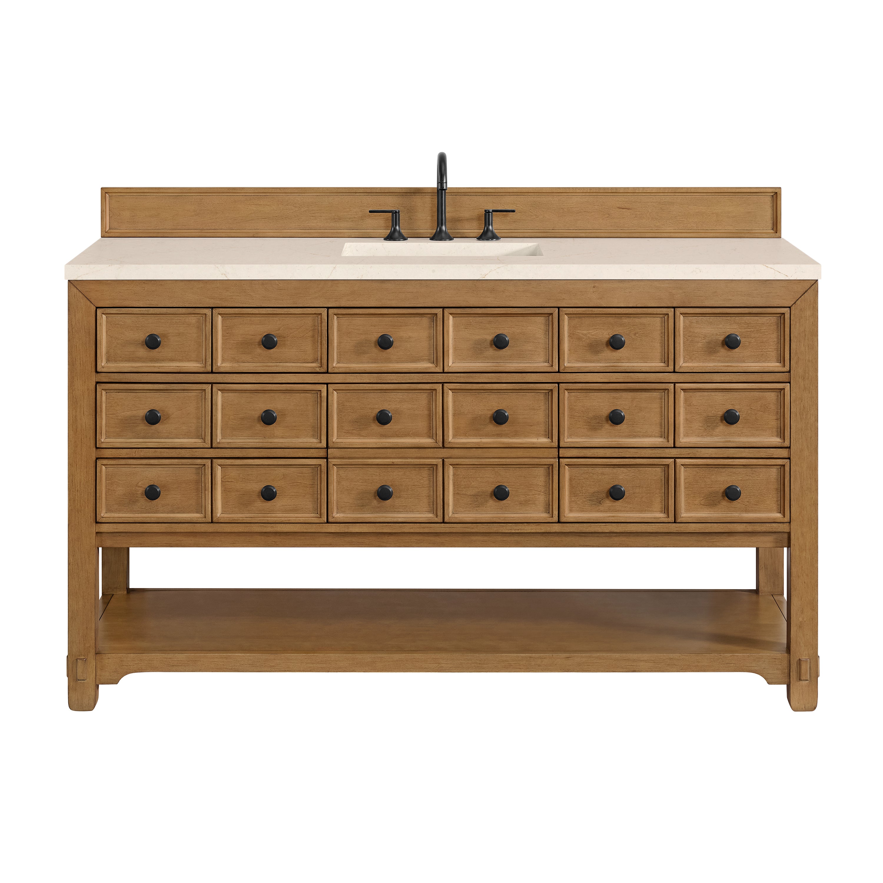 James Martin Vanities Malibu 60" Single Vanity - Amber Birch