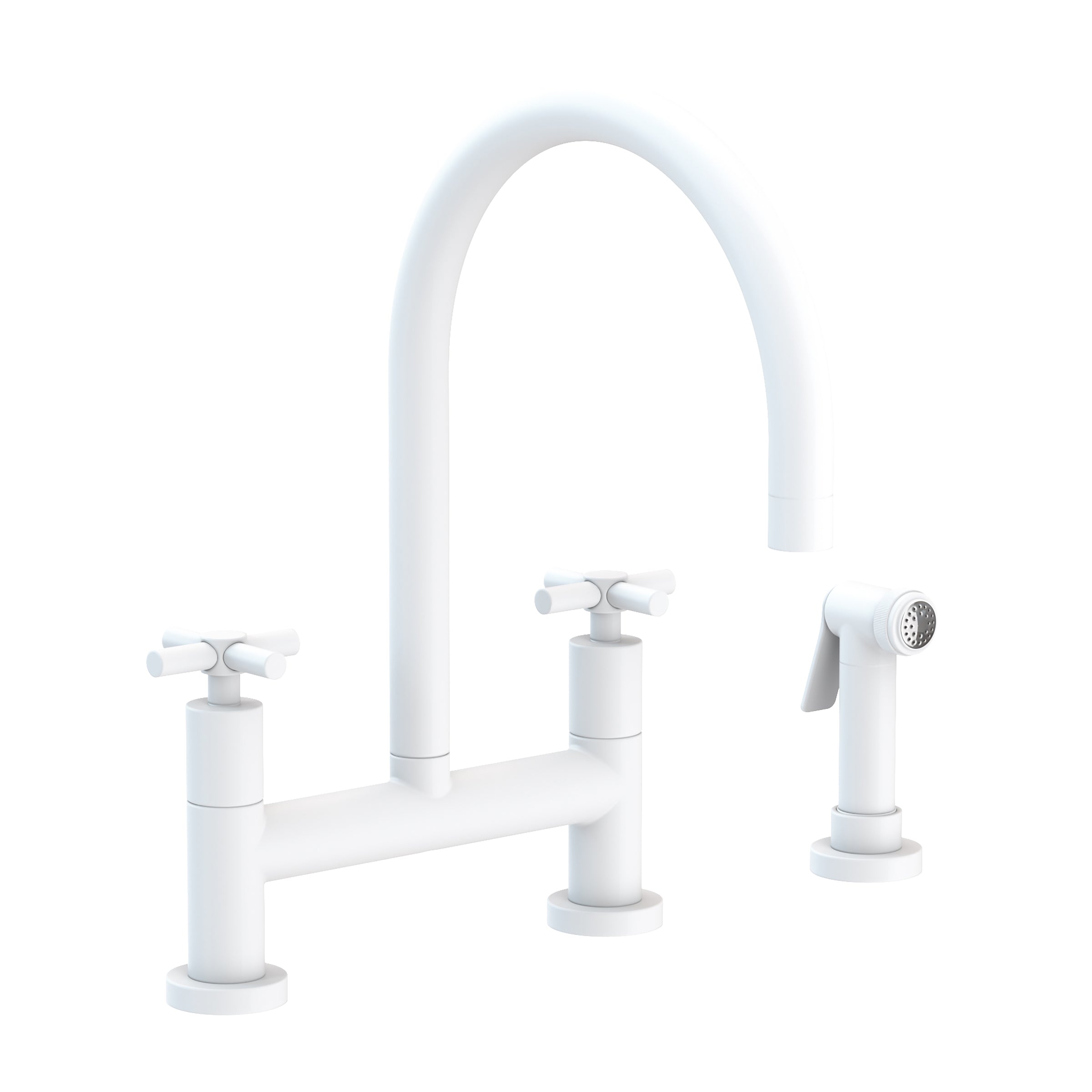 Newport Brass East Linear Kitchen Bridge Faucet with Side Spray
