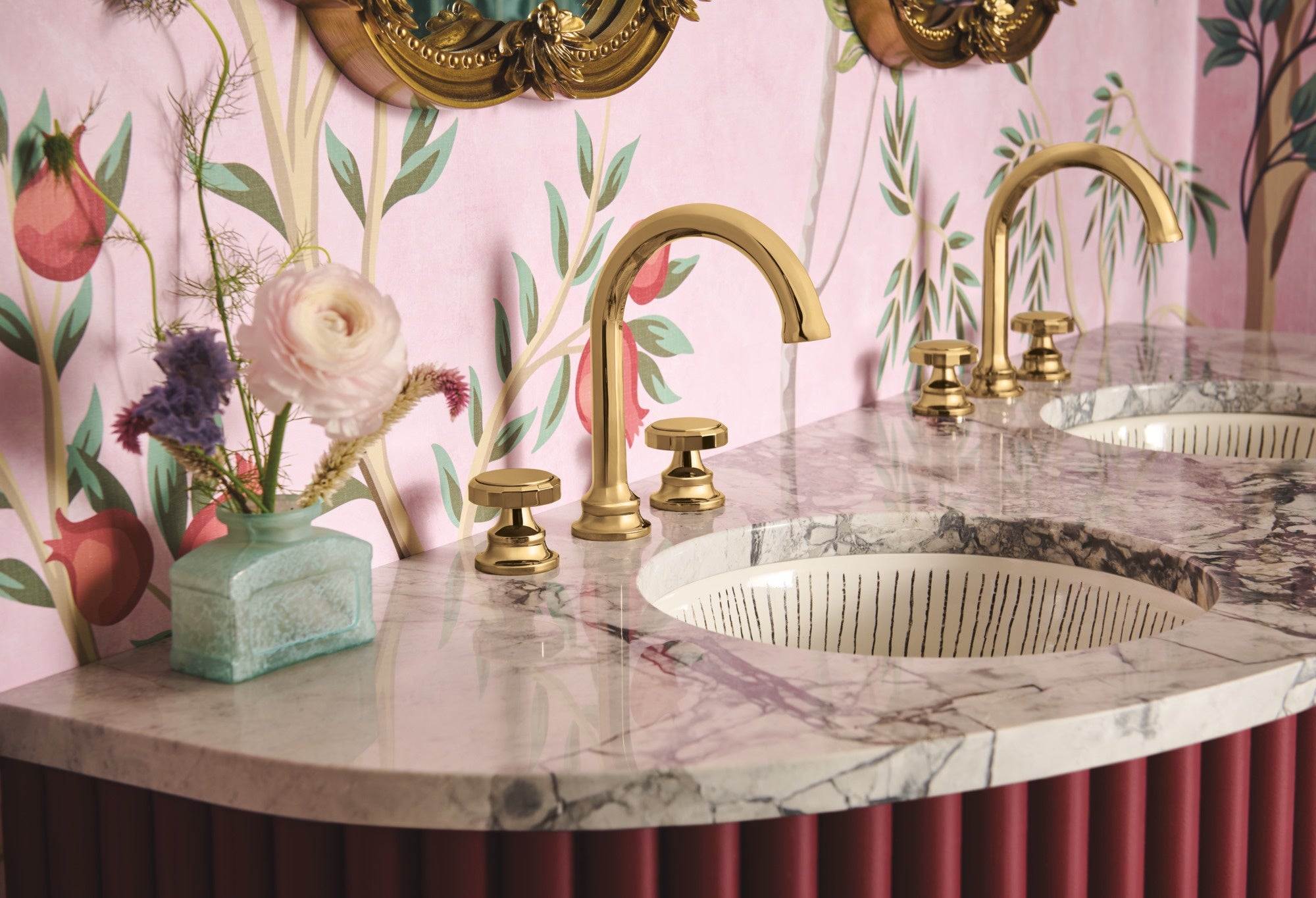 polished gold faucet