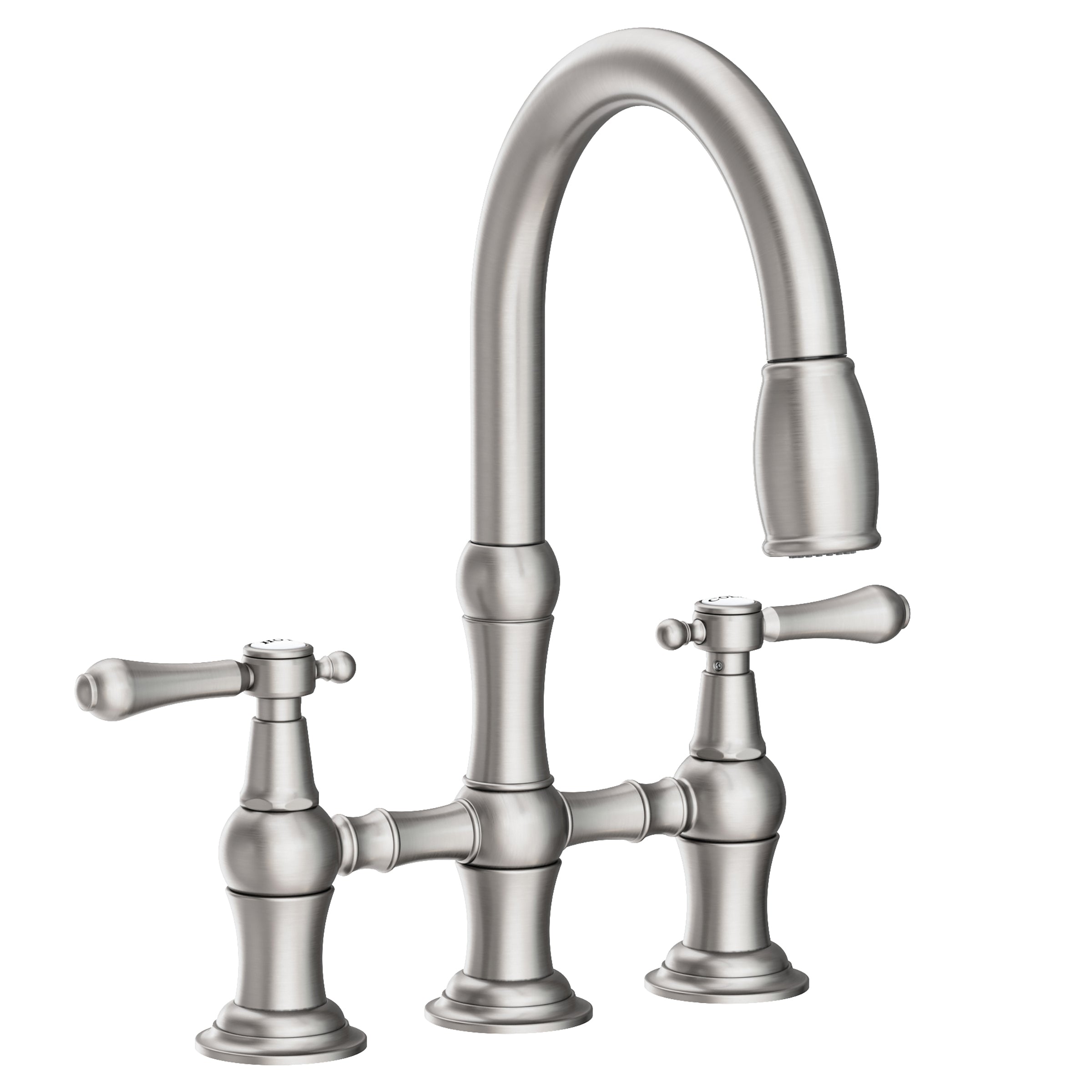 Newport Brass Chesterfield Kitchen Bridge Pull-Down Faucet