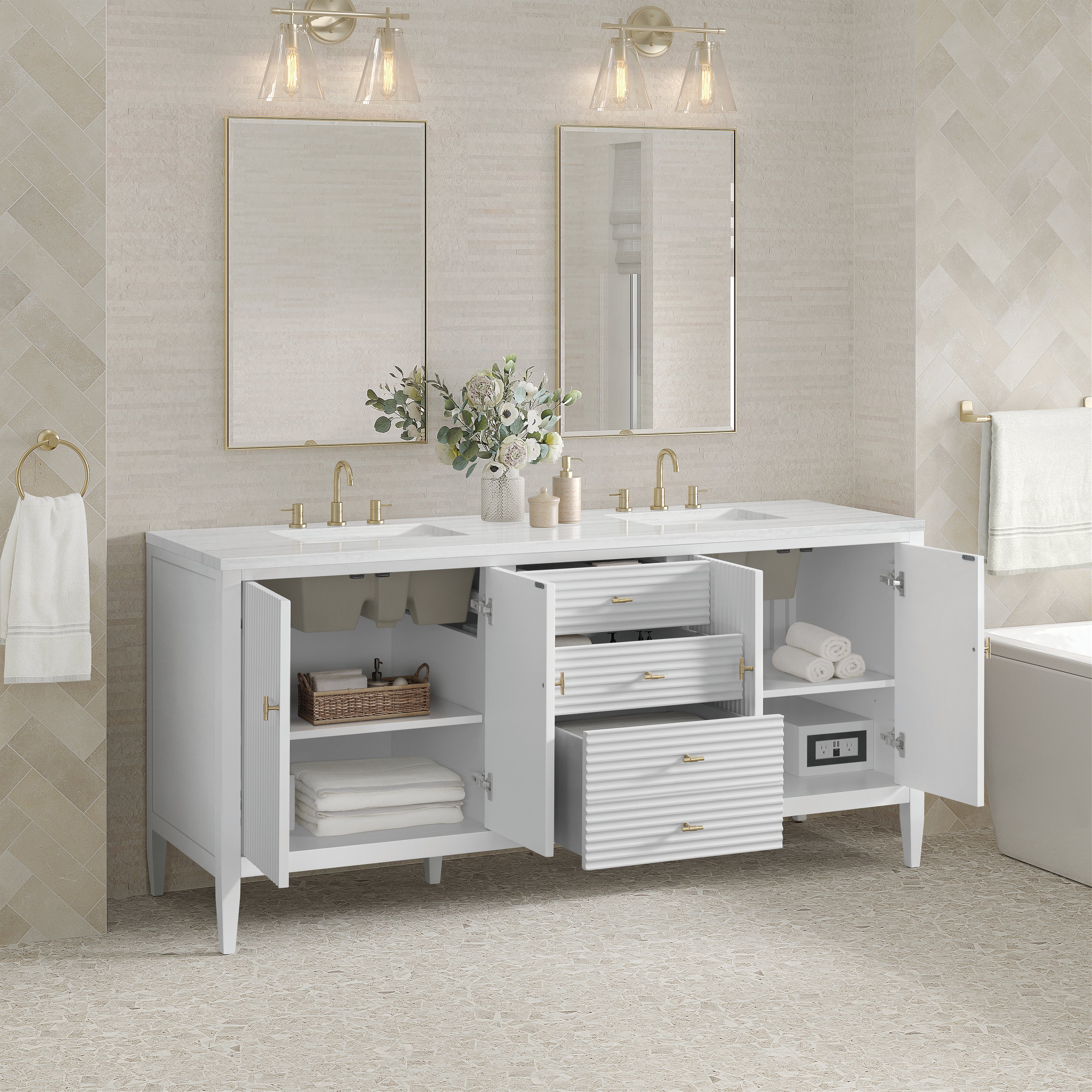 arctic fall solid surface top vanity