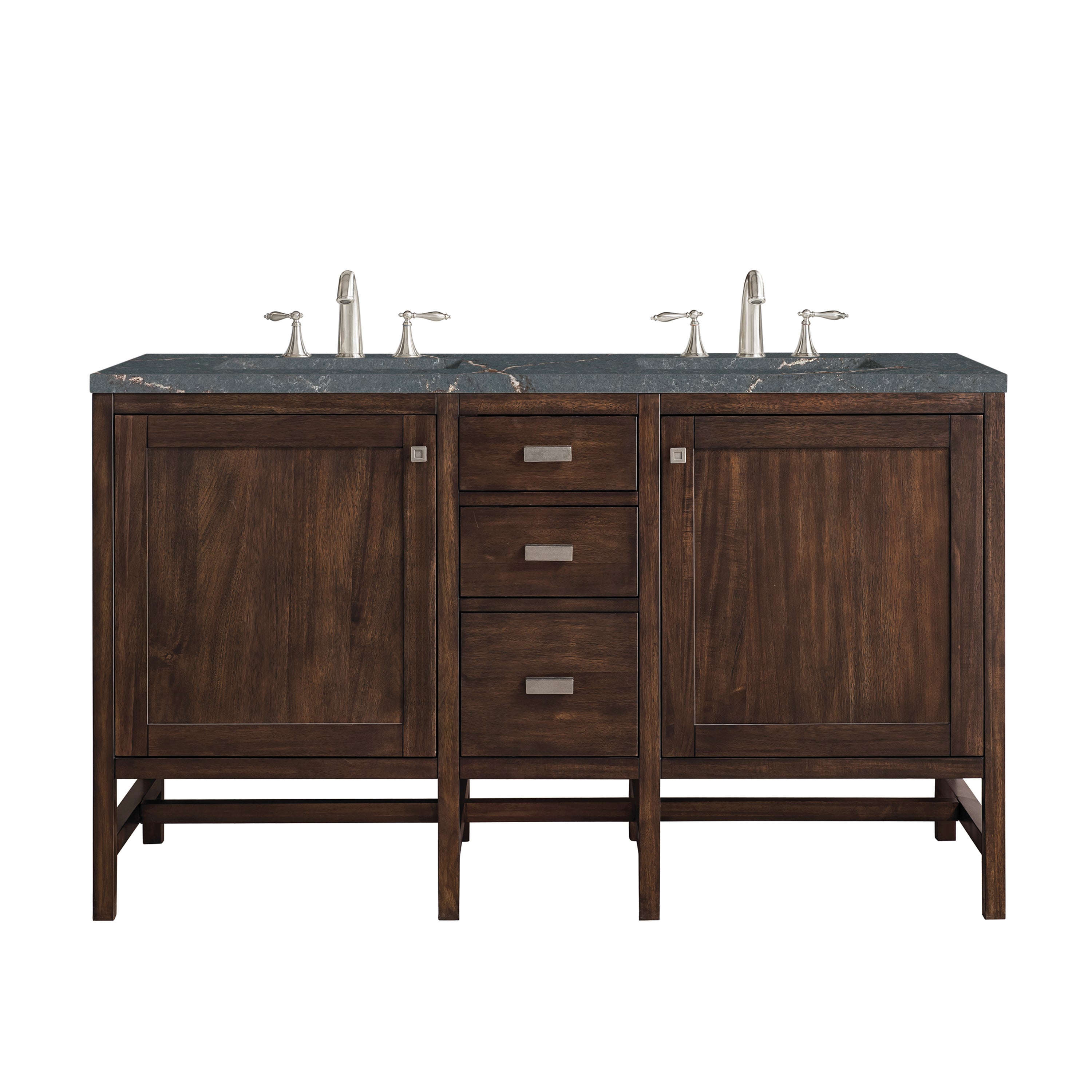 James Martin Vanities Addison 60" Double Vanity - Mid-Century Acacia