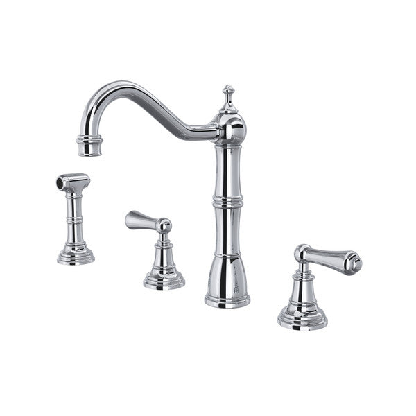 polished chrome kitchen faucet