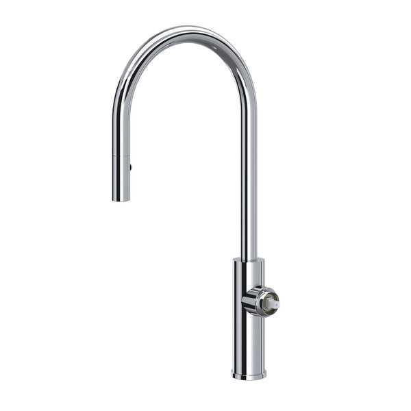 polished chrome kitchen faucet
