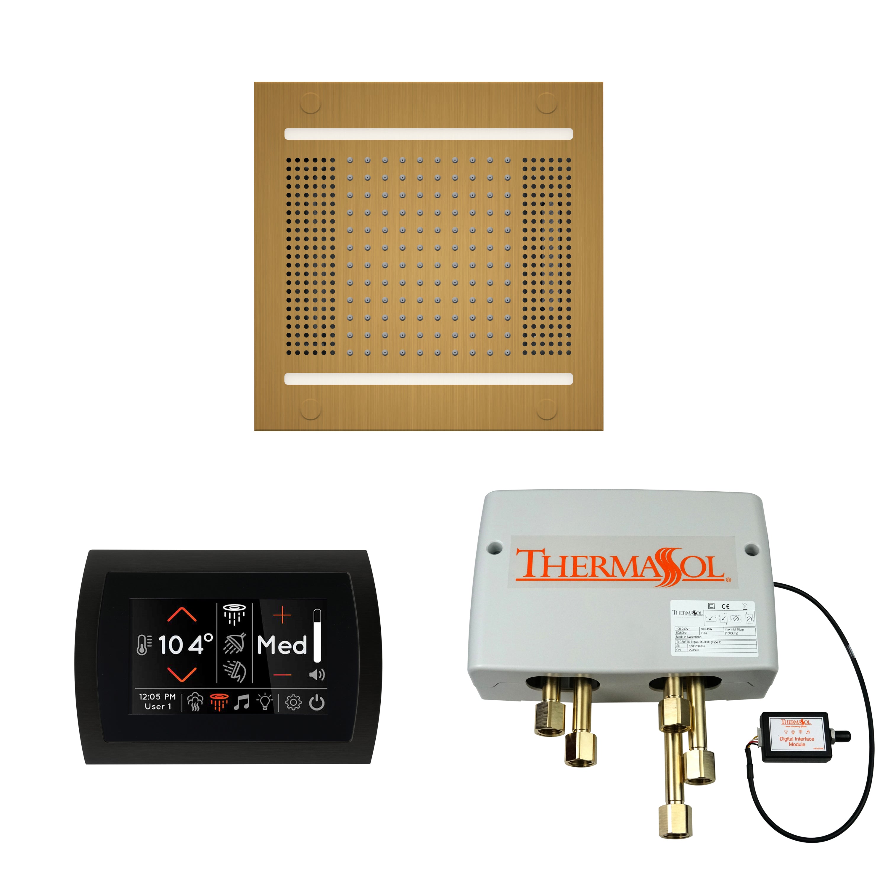 Thermasol The Wellness Hydrovive14 Shower Package with SignaTouch Round
