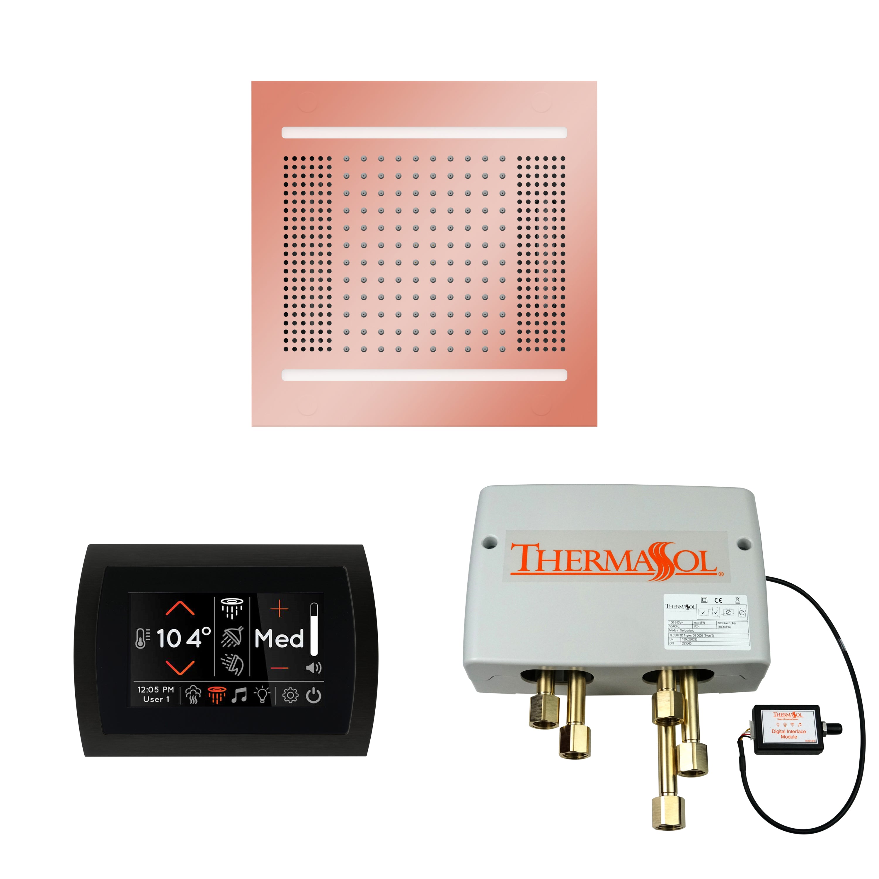 Thermasol The Wellness Hydrovive14 Shower Package with SignaTouch Round