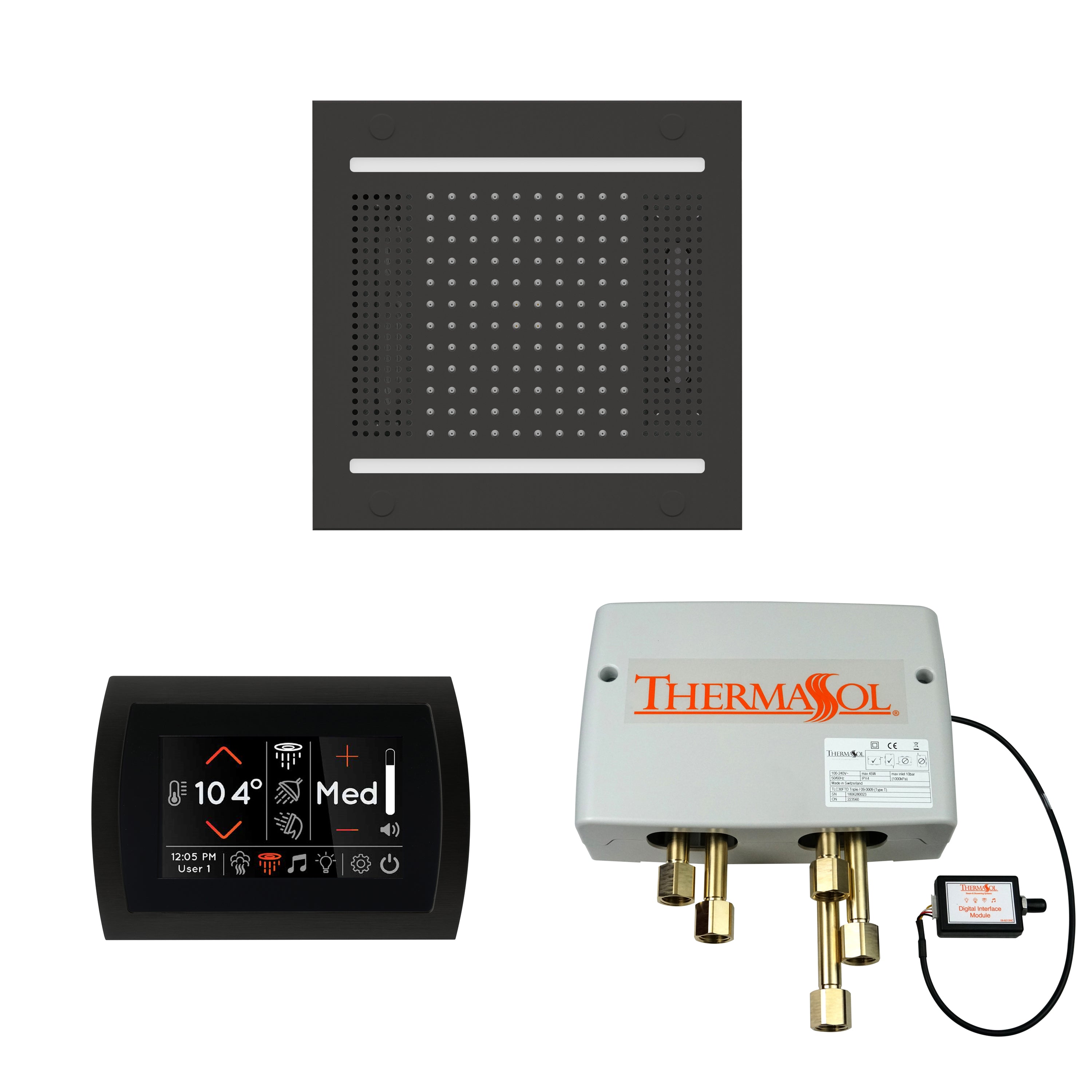 Thermasol The Wellness Hydrovive14 Shower Package with SignaTouch Round