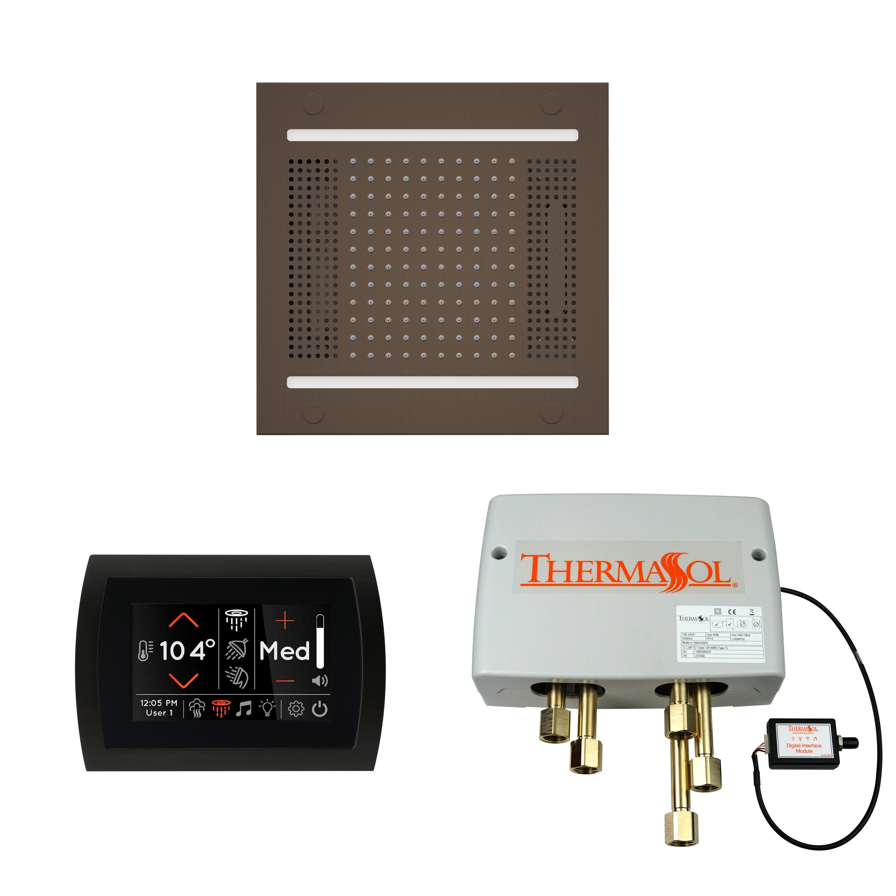 Thermasol The Wellness Hydrovive14 Shower Package with SignaTouch Round