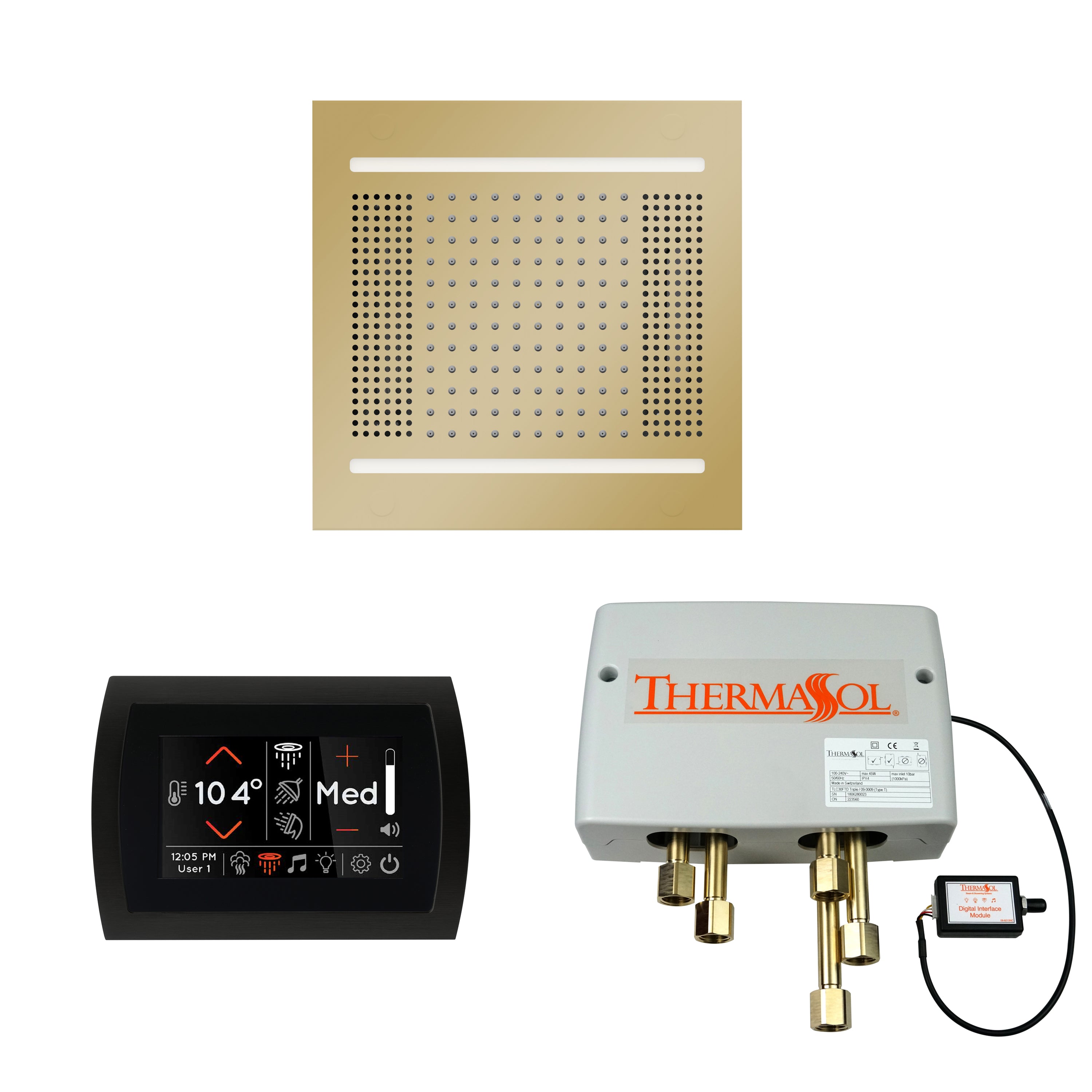 Thermasol The Wellness Hydrovive14 Shower Package with SignaTouch Round