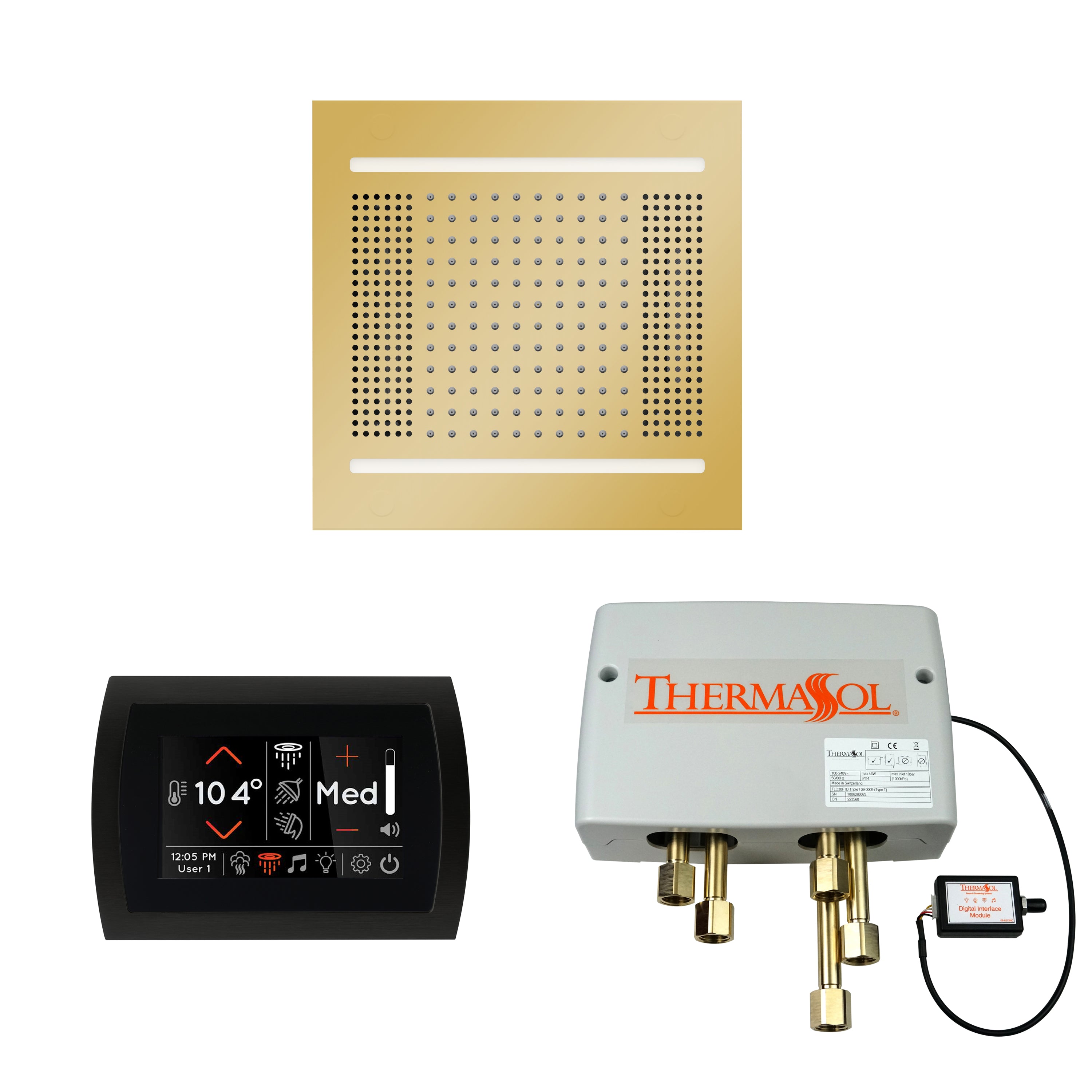 Thermasol The Wellness Hydrovive14 Shower Package with SignaTouch Round