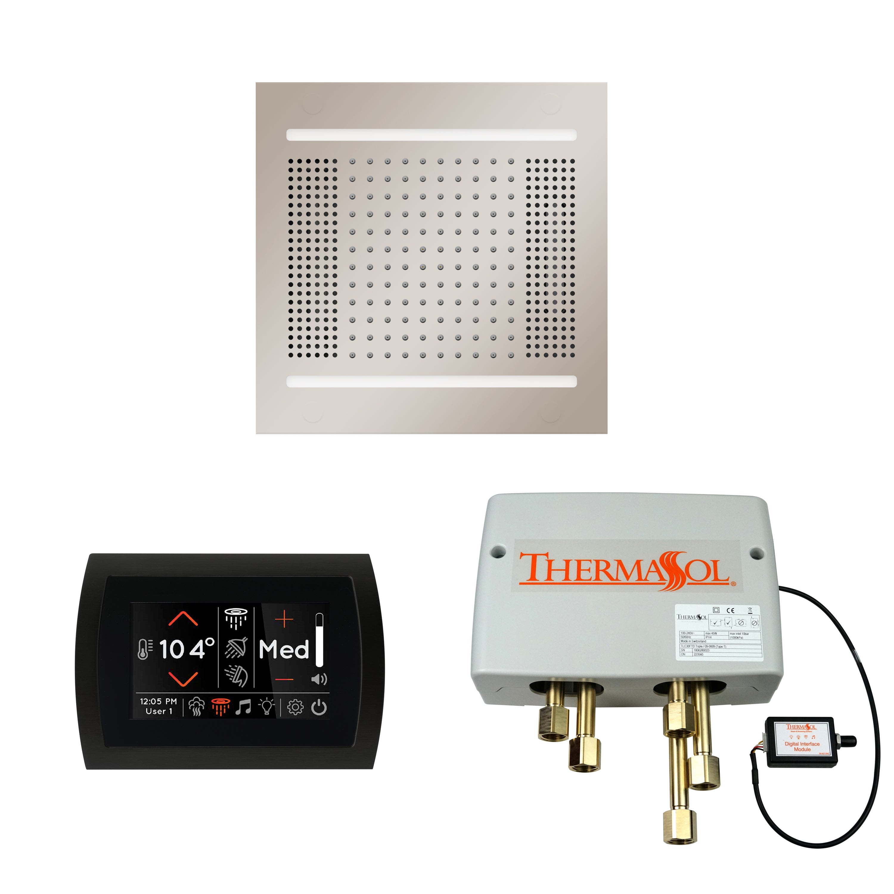 Thermasol The Wellness Hydrovive14 Shower Package with SignaTouch Round