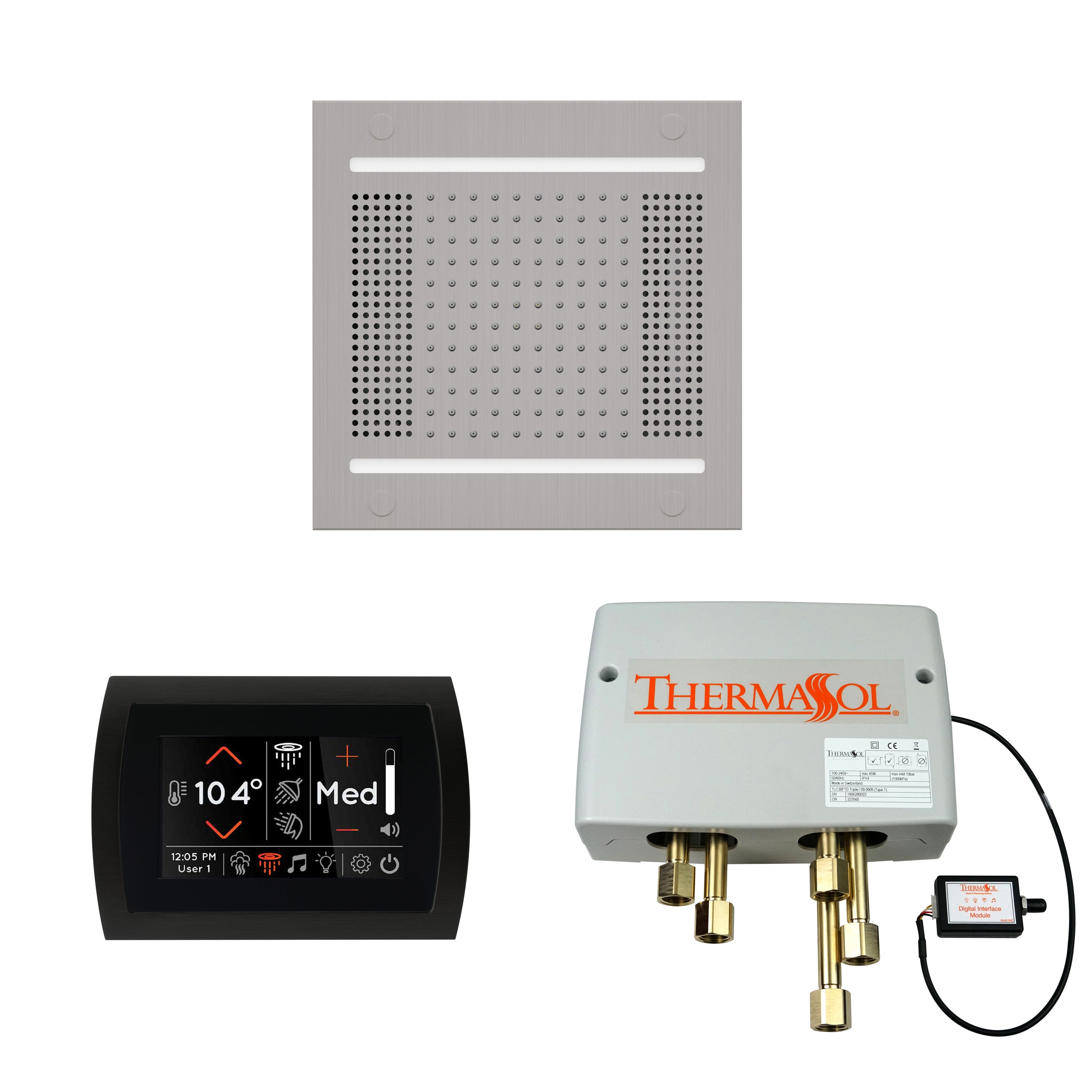 Thermasol The Wellness Hydrovive14 Shower Package with SignaTouch Round