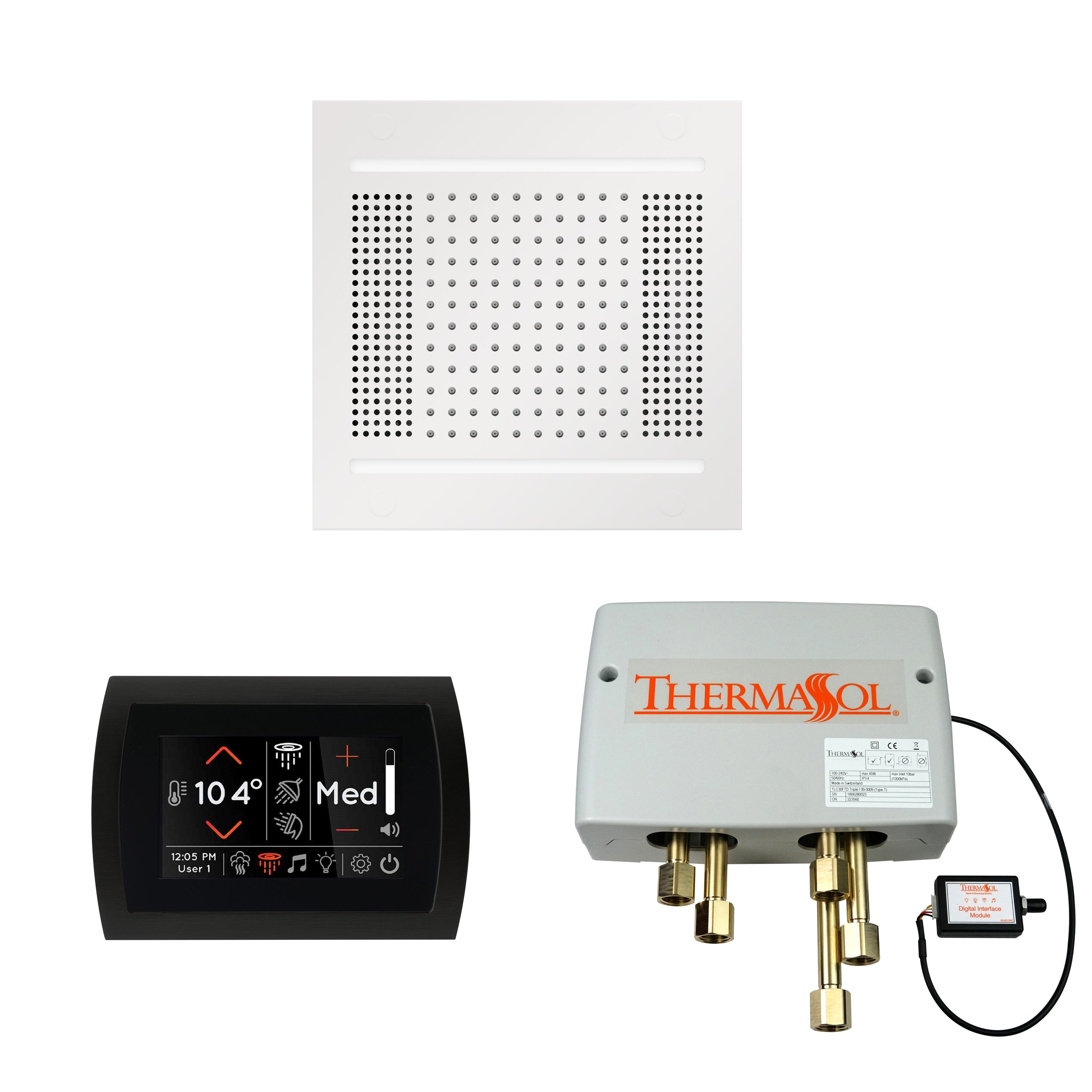 Thermasol The Wellness Hydrovive14 Shower Package with SignaTouch Round