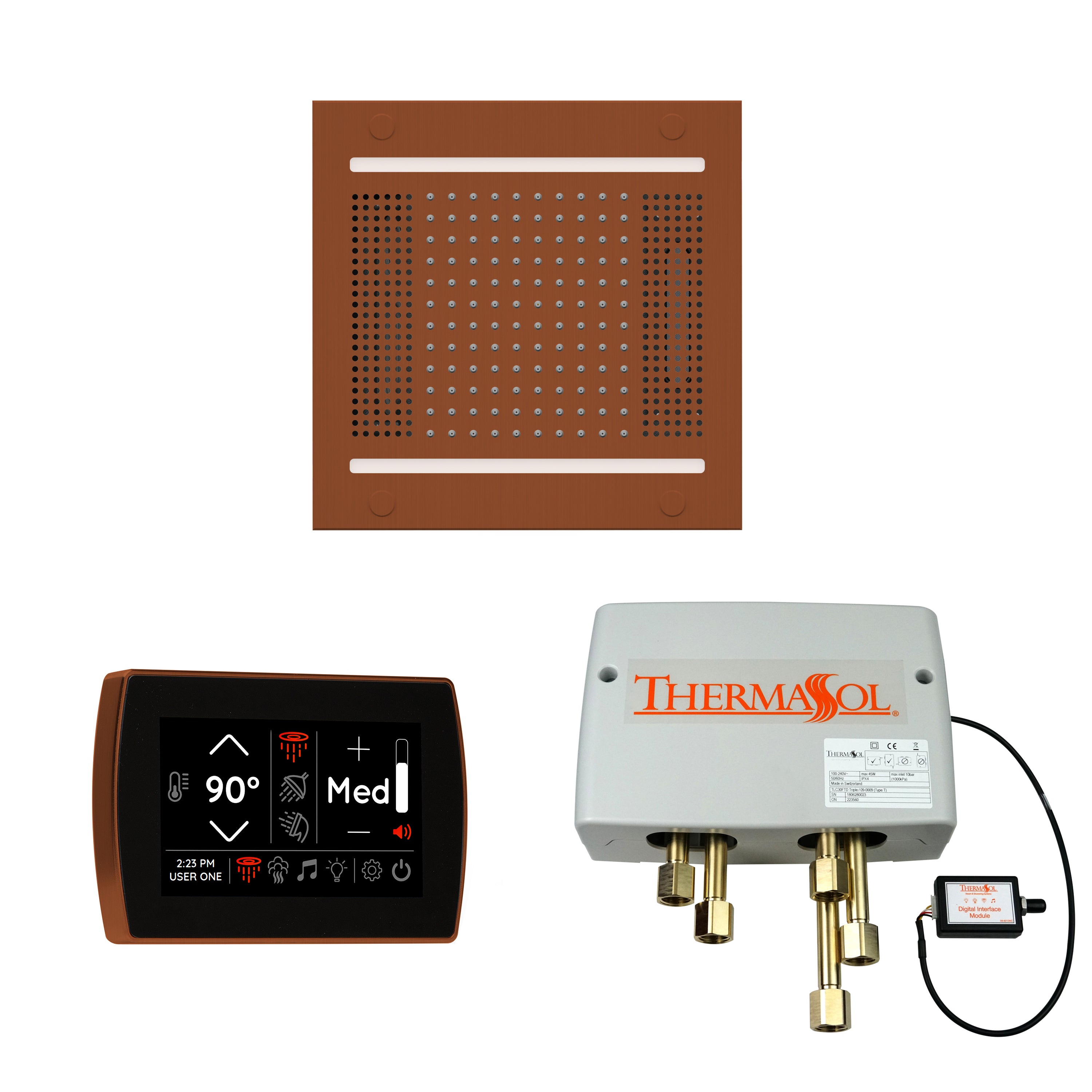 Thermasol The Wellness Hydrovive14 Shower Package with SignaTouch Square
