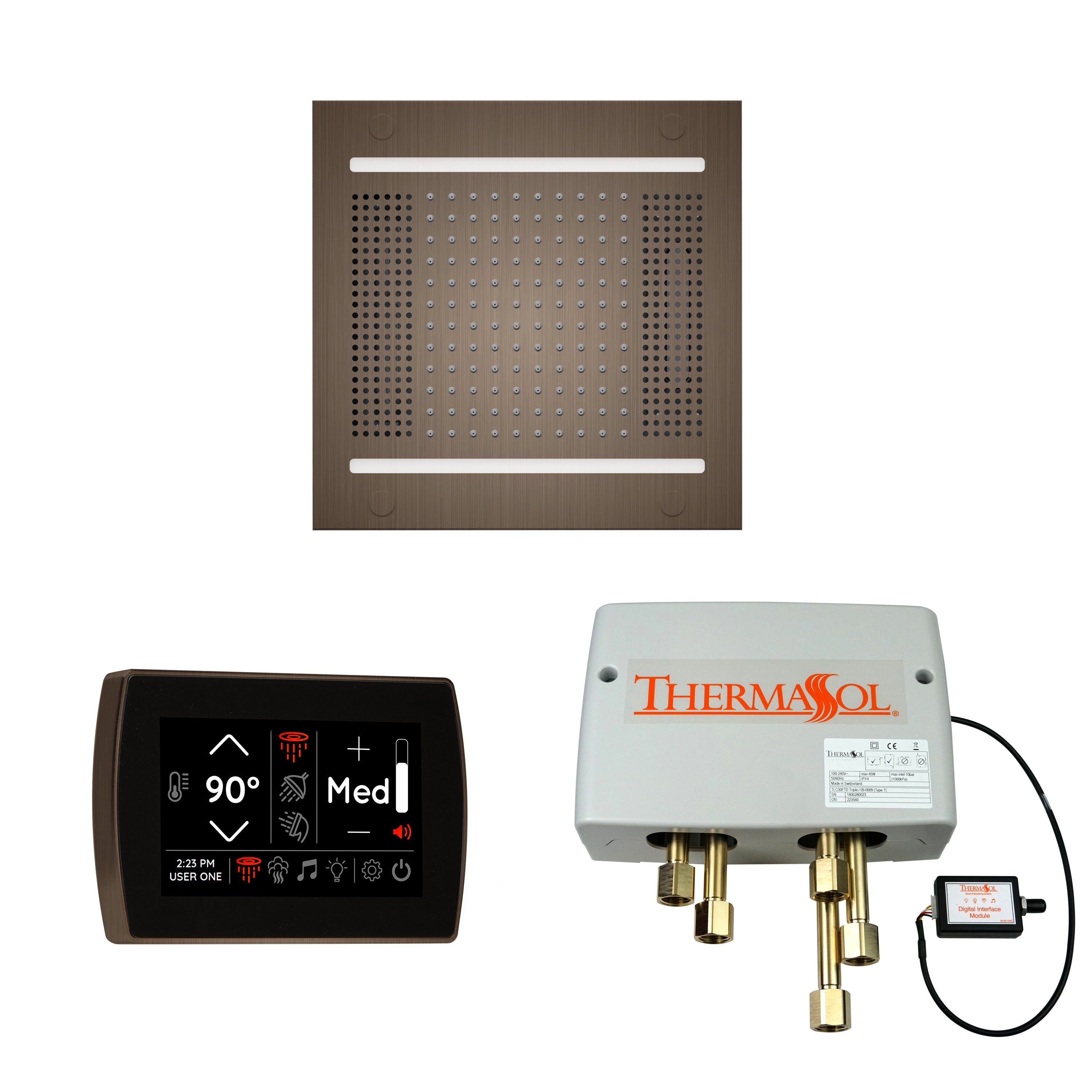 Thermasol The Wellness Hydrovive14 Shower Package with SignaTouch Square