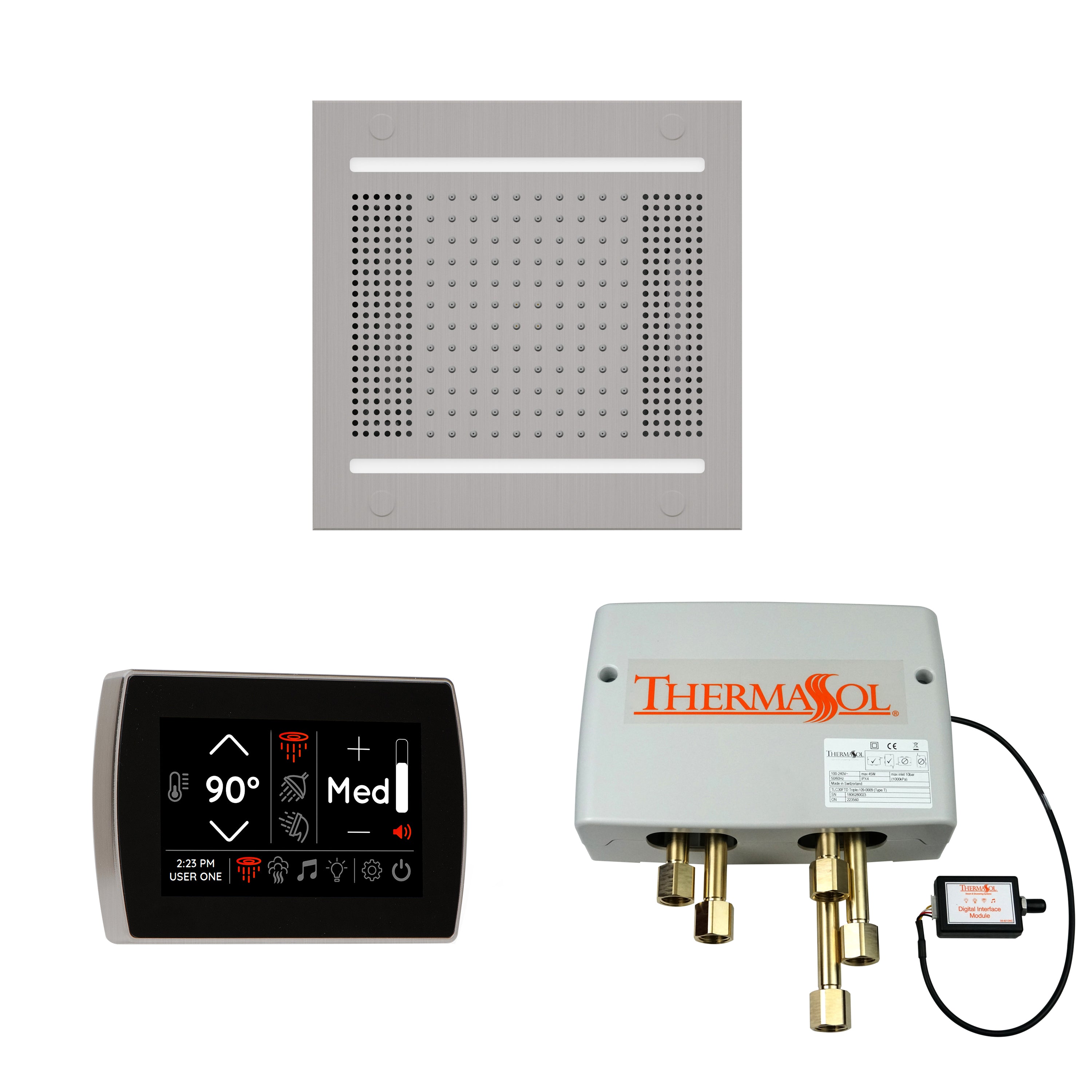 Thermasol The Wellness Hydrovive14 Shower Package with SignaTouch Square