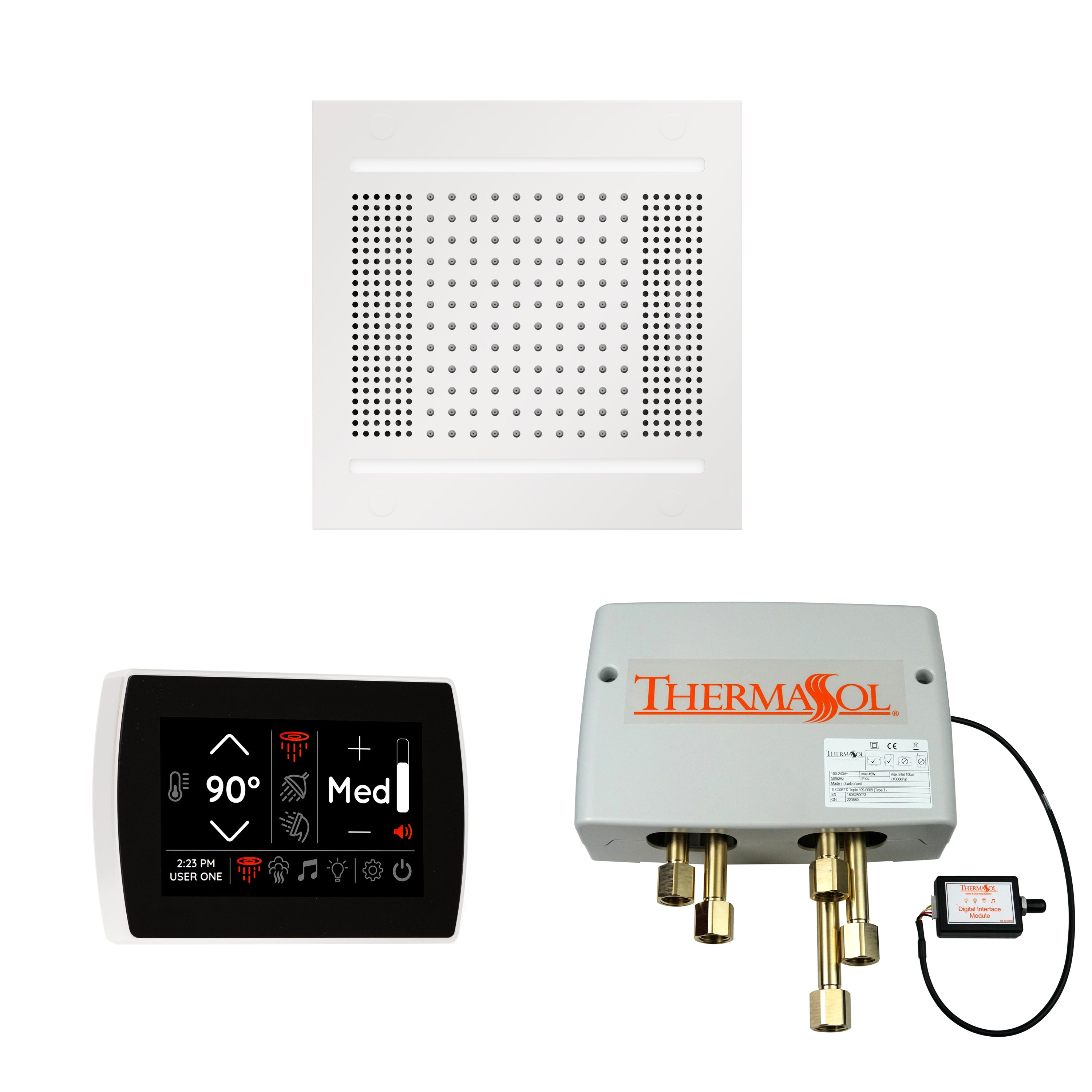 Thermasol The Wellness Hydrovive14 Shower Package with SignaTouch Square