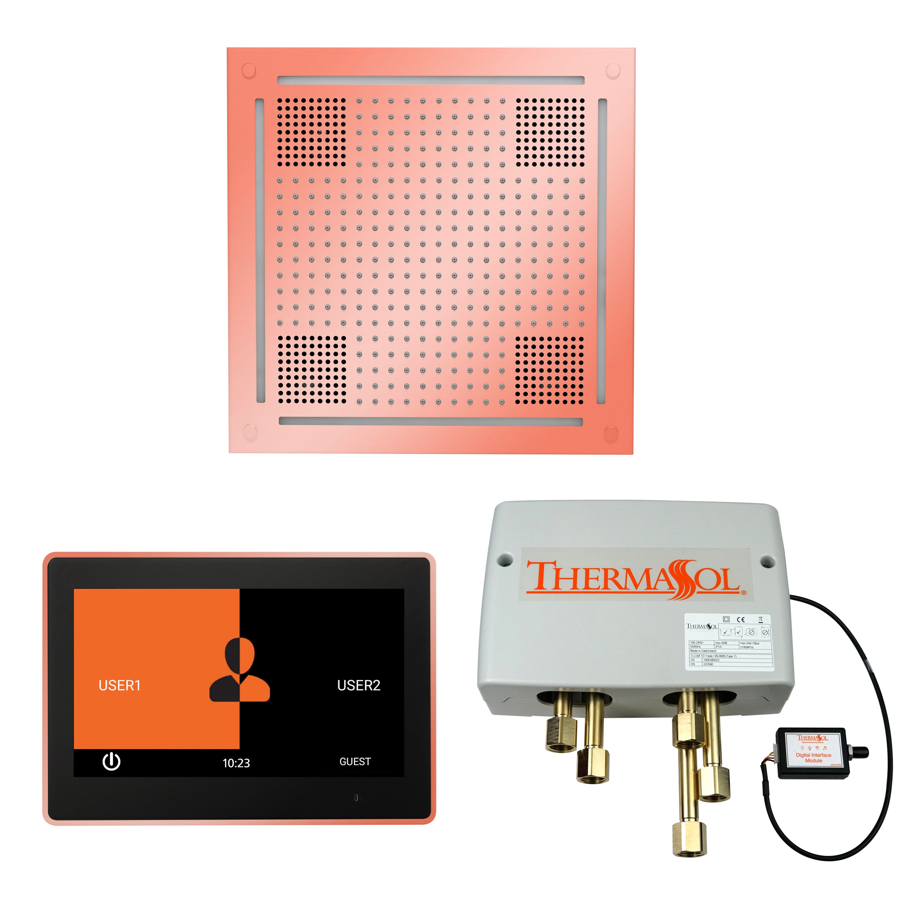 Thermasol The Wellness Hydrovive Shower Package with 10" ThermaTouch Square