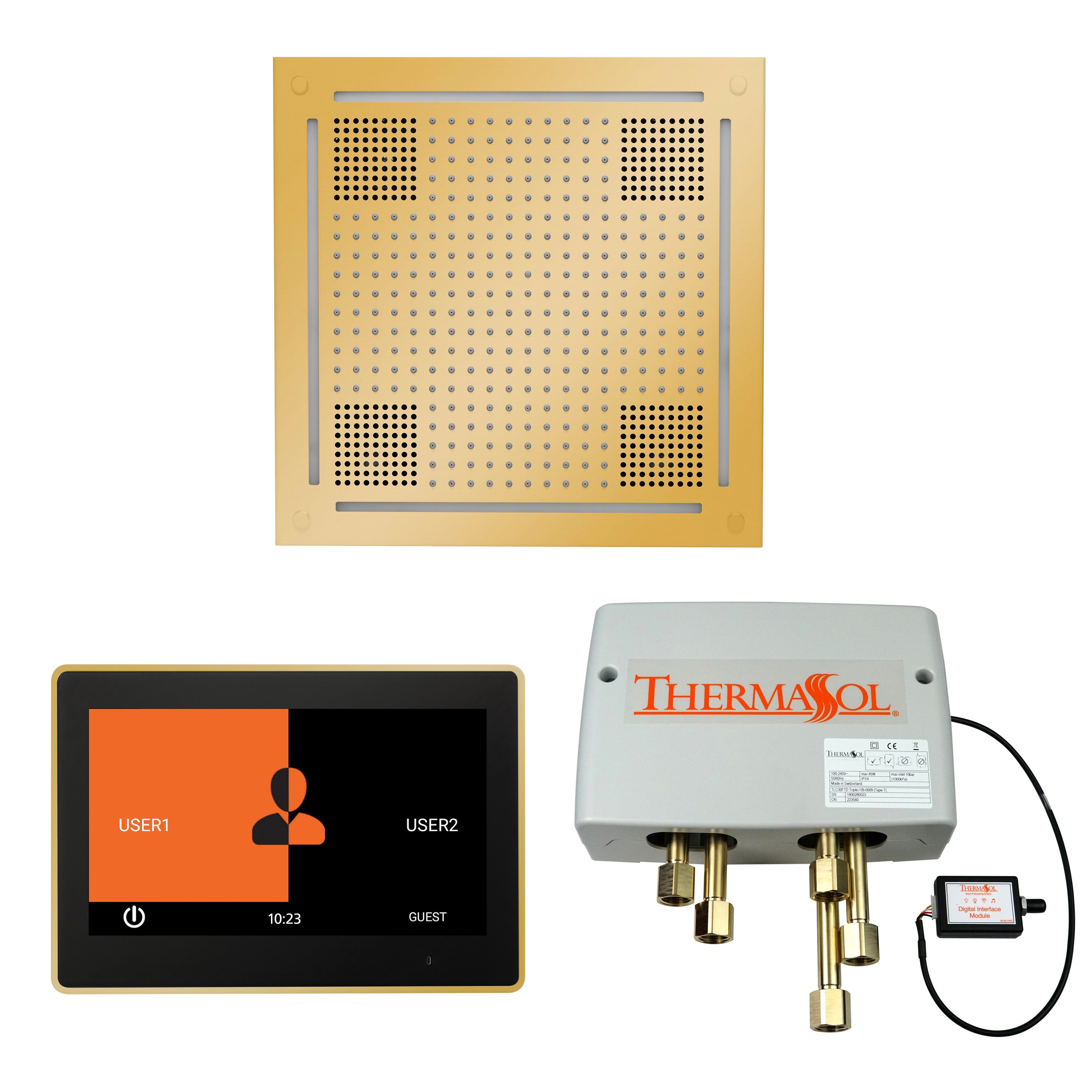 Thermasol The Wellness Hydrovive Shower Package with 10" ThermaTouch Square