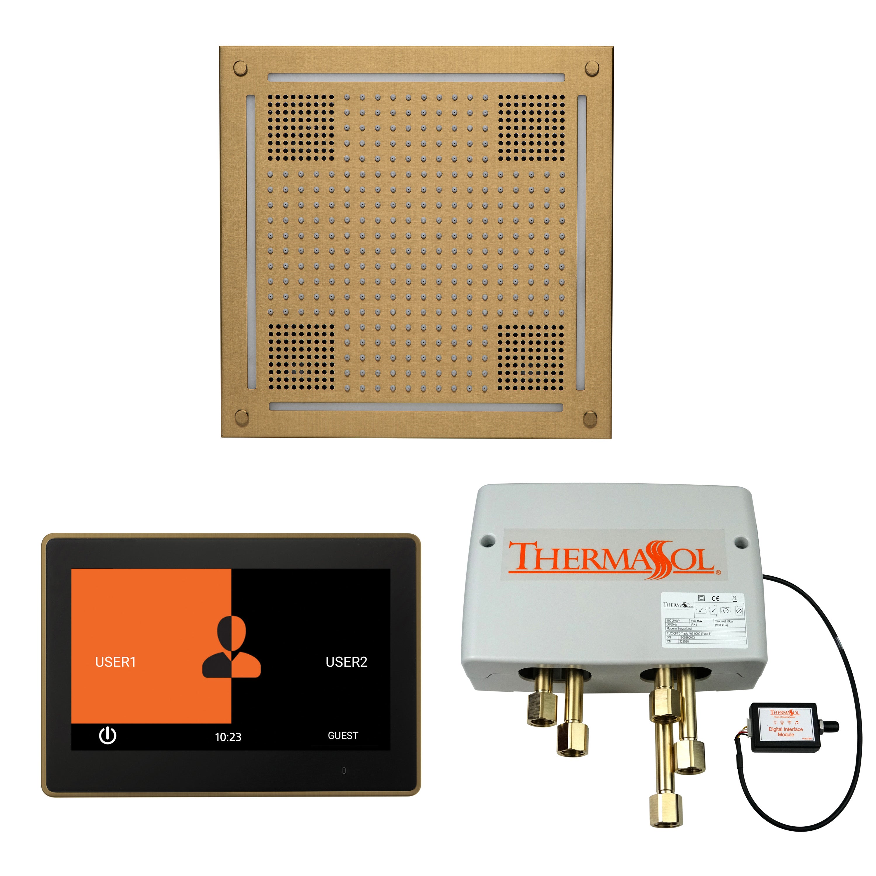 Thermasol The Wellness Hydrovive Shower Package with 10" ThermaTouch Square