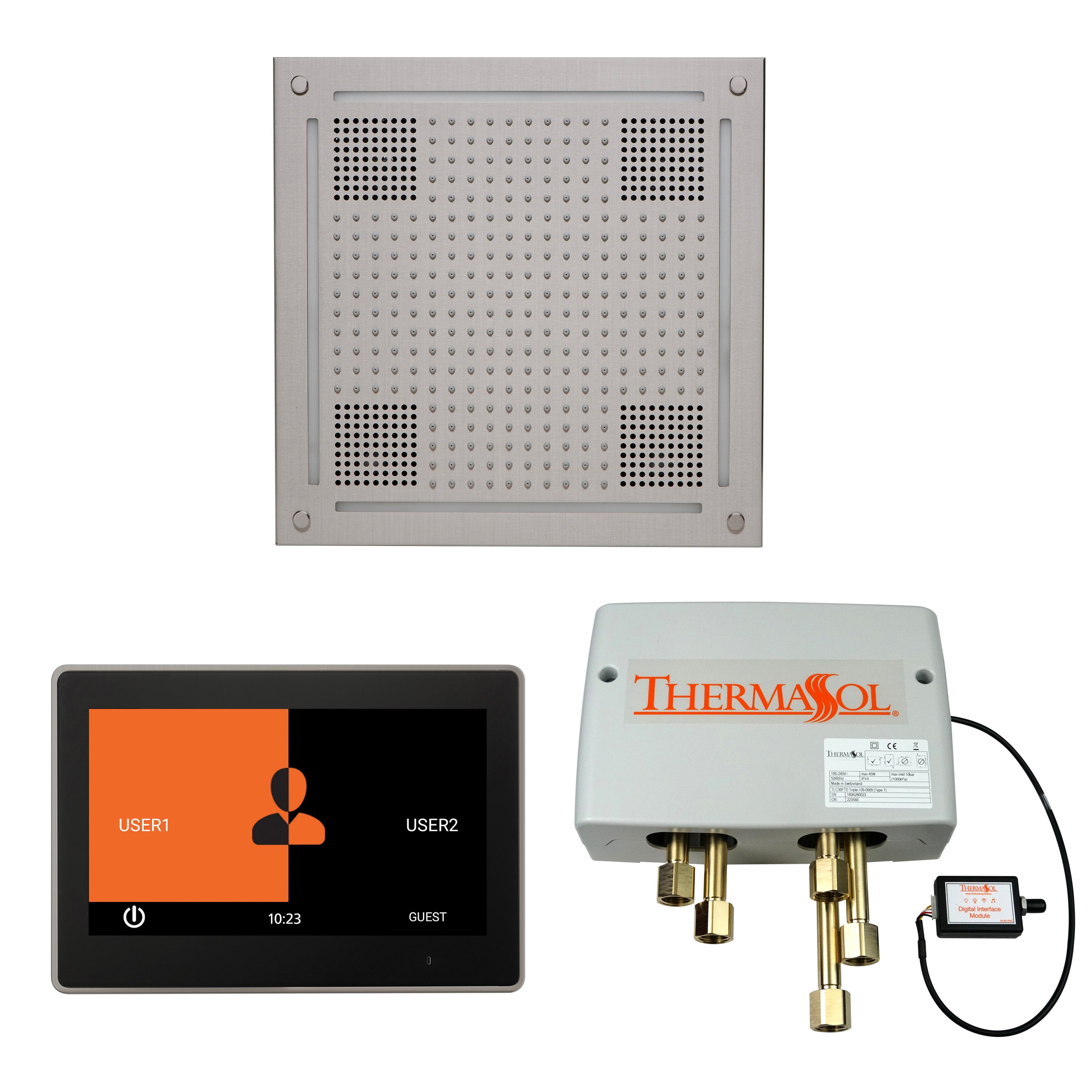 Thermasol The Wellness Hydrovive Shower Package with 10" ThermaTouch Square