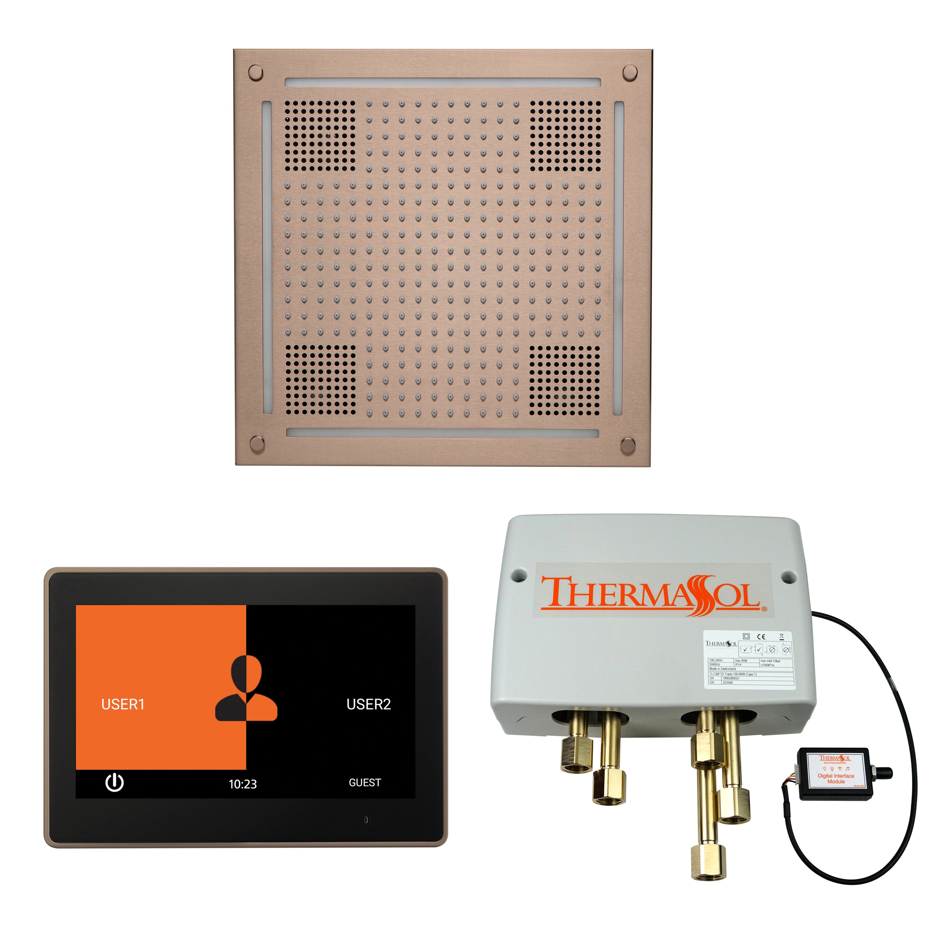 Thermasol The Wellness Hydrovive Shower Package with 10" ThermaTouch Square