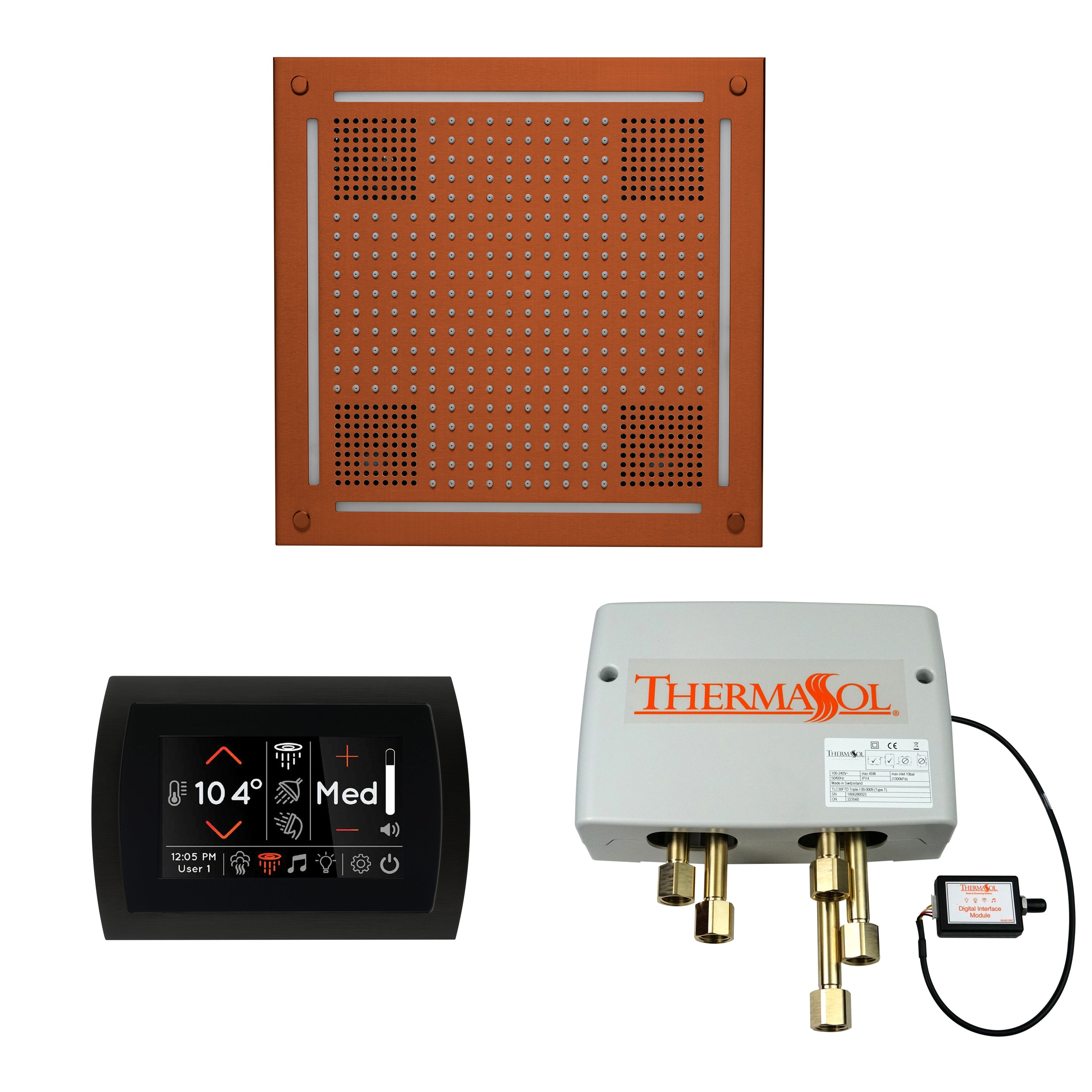 Thermasol The Wellness Hydrovive Shower Package with SignaTouch Round
