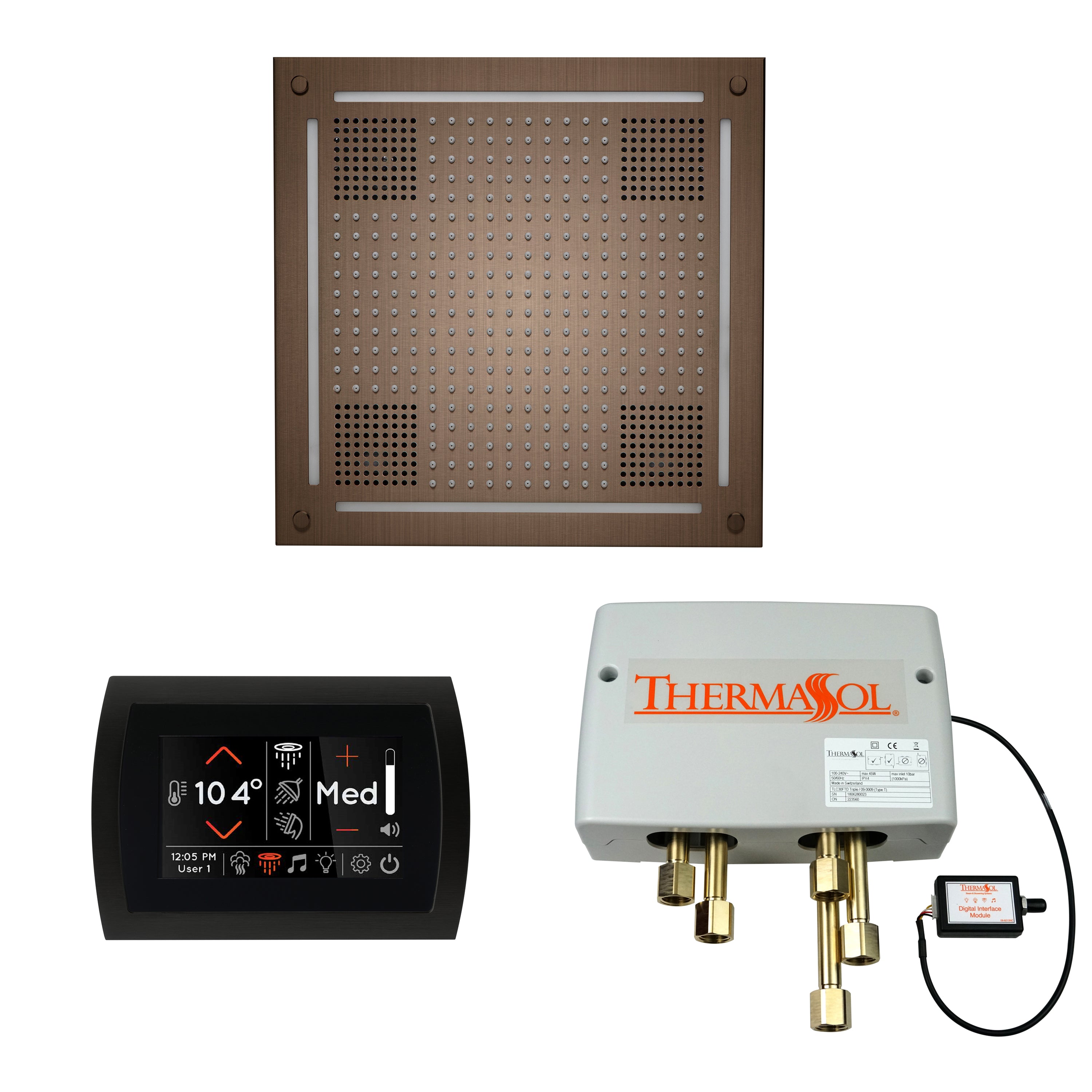 Thermasol The Wellness Hydrovive Shower Package with SignaTouch Round