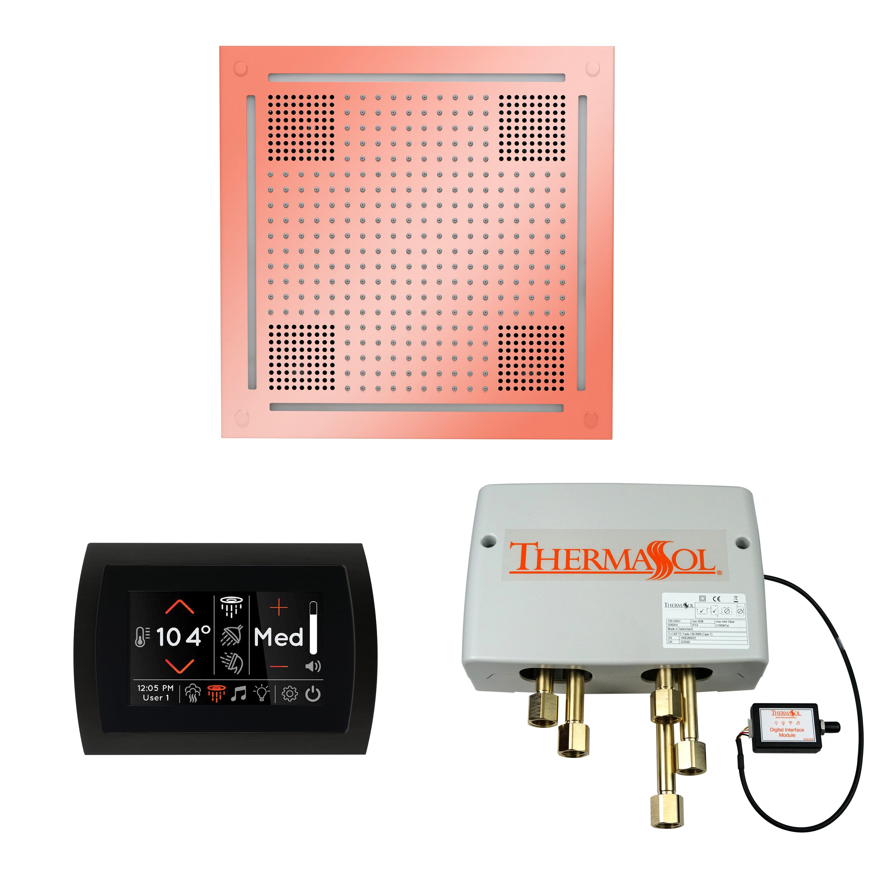 Thermasol The Wellness Hydrovive Shower Package with SignaTouch Round
