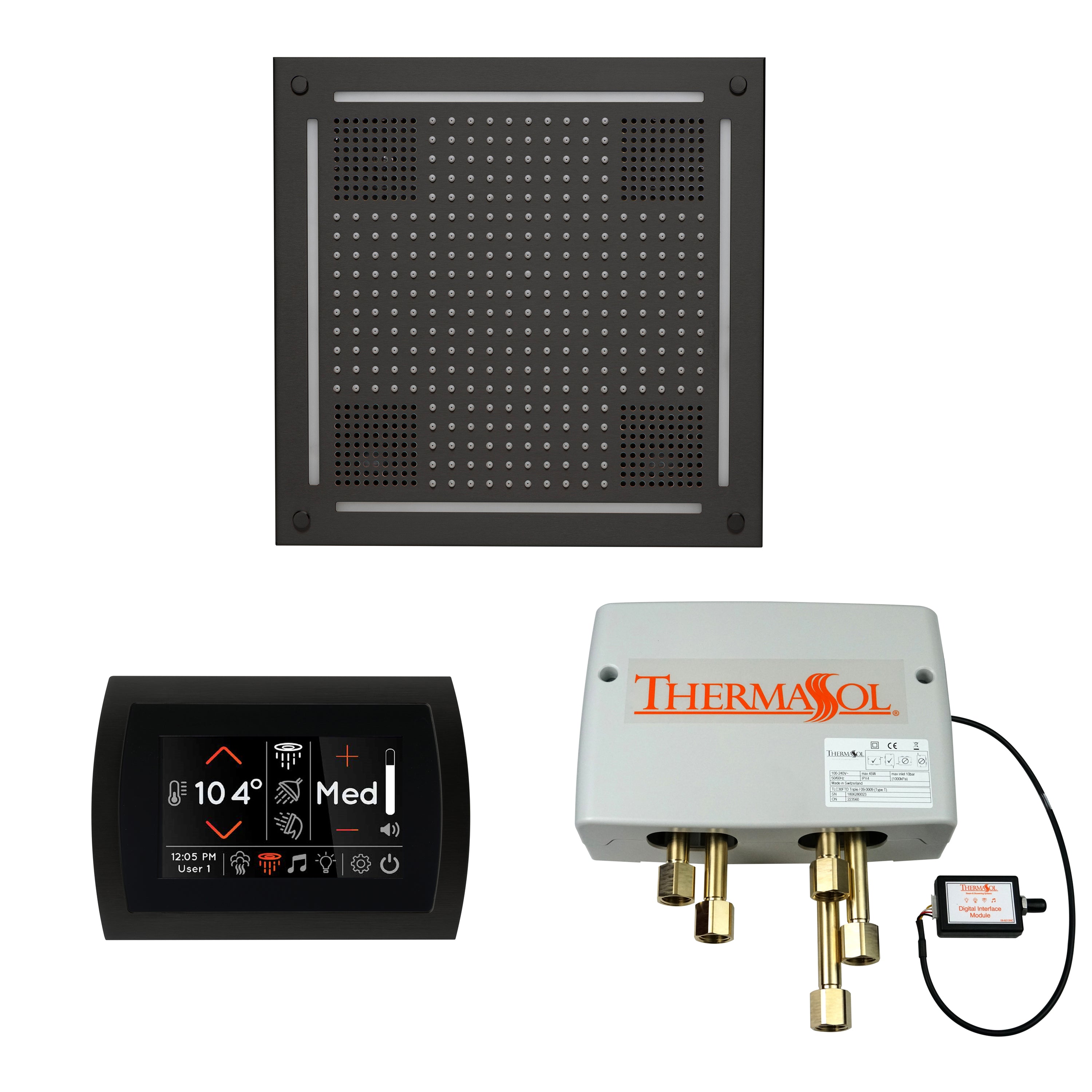 Thermasol The Wellness Hydrovive Shower Package with SignaTouch Round