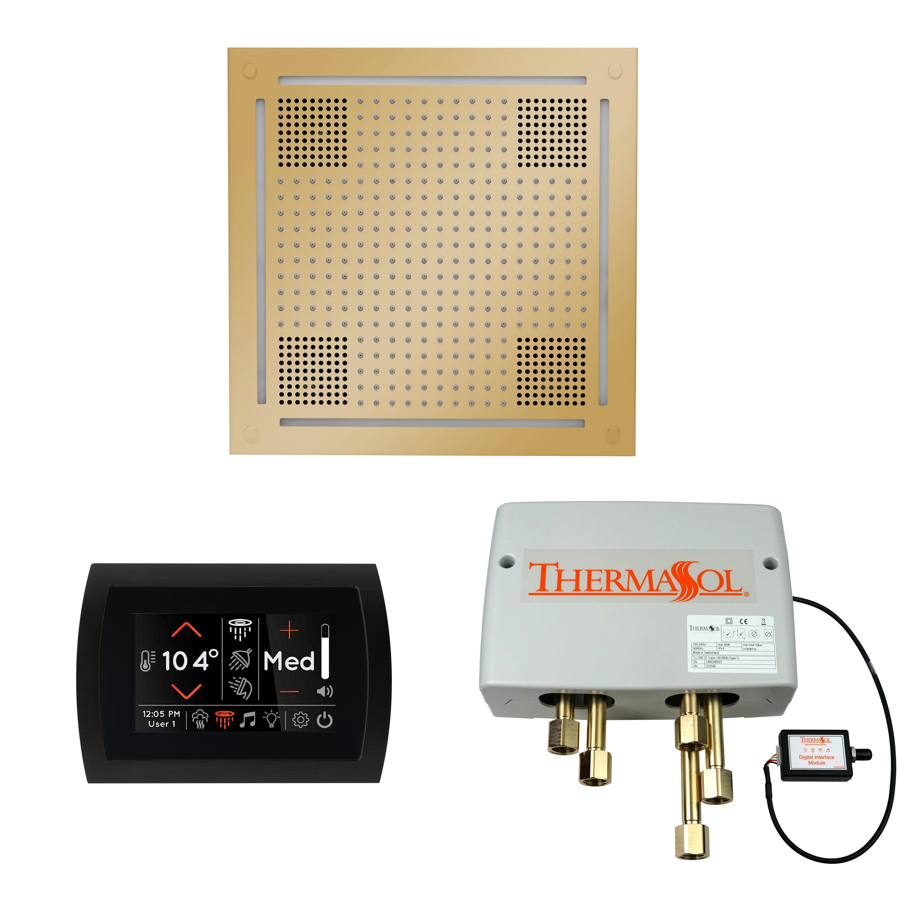 Thermasol The Wellness Hydrovive Shower Package with SignaTouch Round